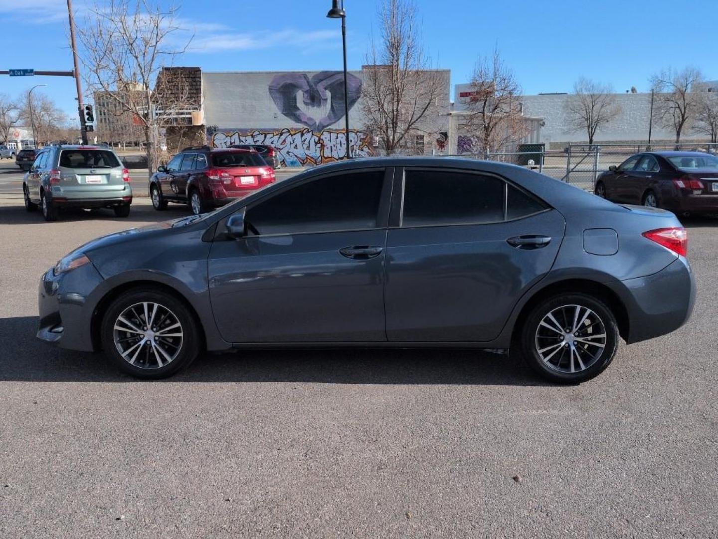 2017 GRAY Toyota Corolla L CVT (5YFBURHEXHP) with an 4 Cyl, 1.8L engine, Automatic transmission, located at 10890 W. Colfax Ave., Lakewood, CO, 80215, (303) 274-7692, 39.739914, -105.120132 - Photo#7