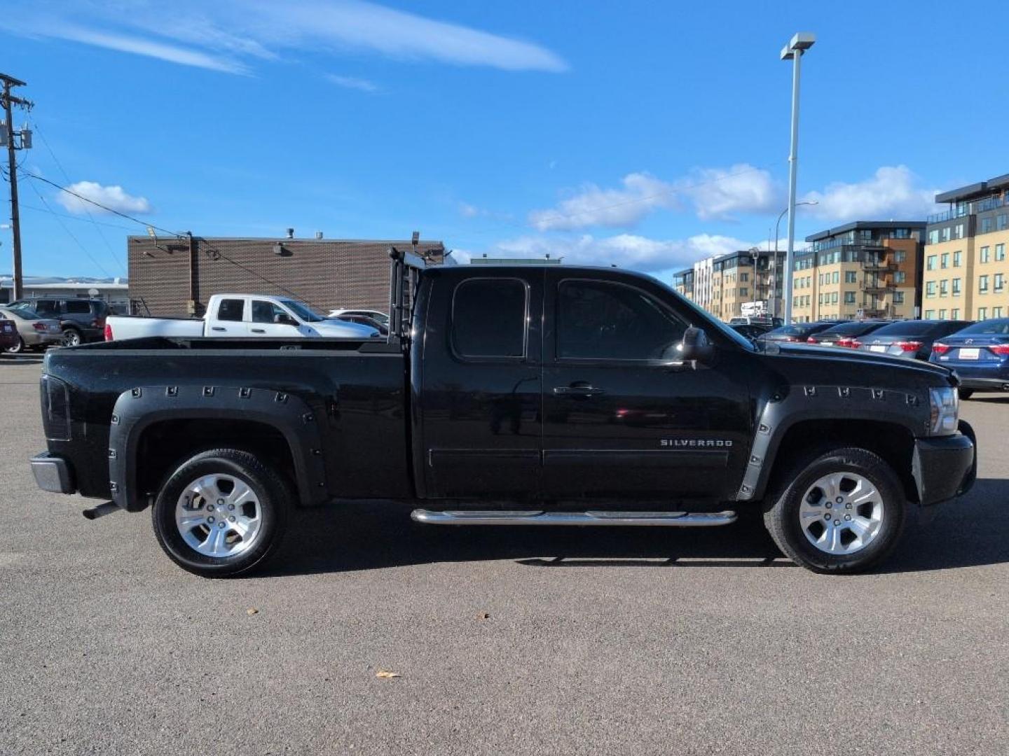 2012 BLACK Chevrolet Silverado LT (1GCRKSE77CZ) with an V8, 5.3L engine, Automatic transmission, located at 10890 W. Colfax Ave., Lakewood, CO, 80215, (303) 274-7692, 39.739914, -105.120132 - Photo#3