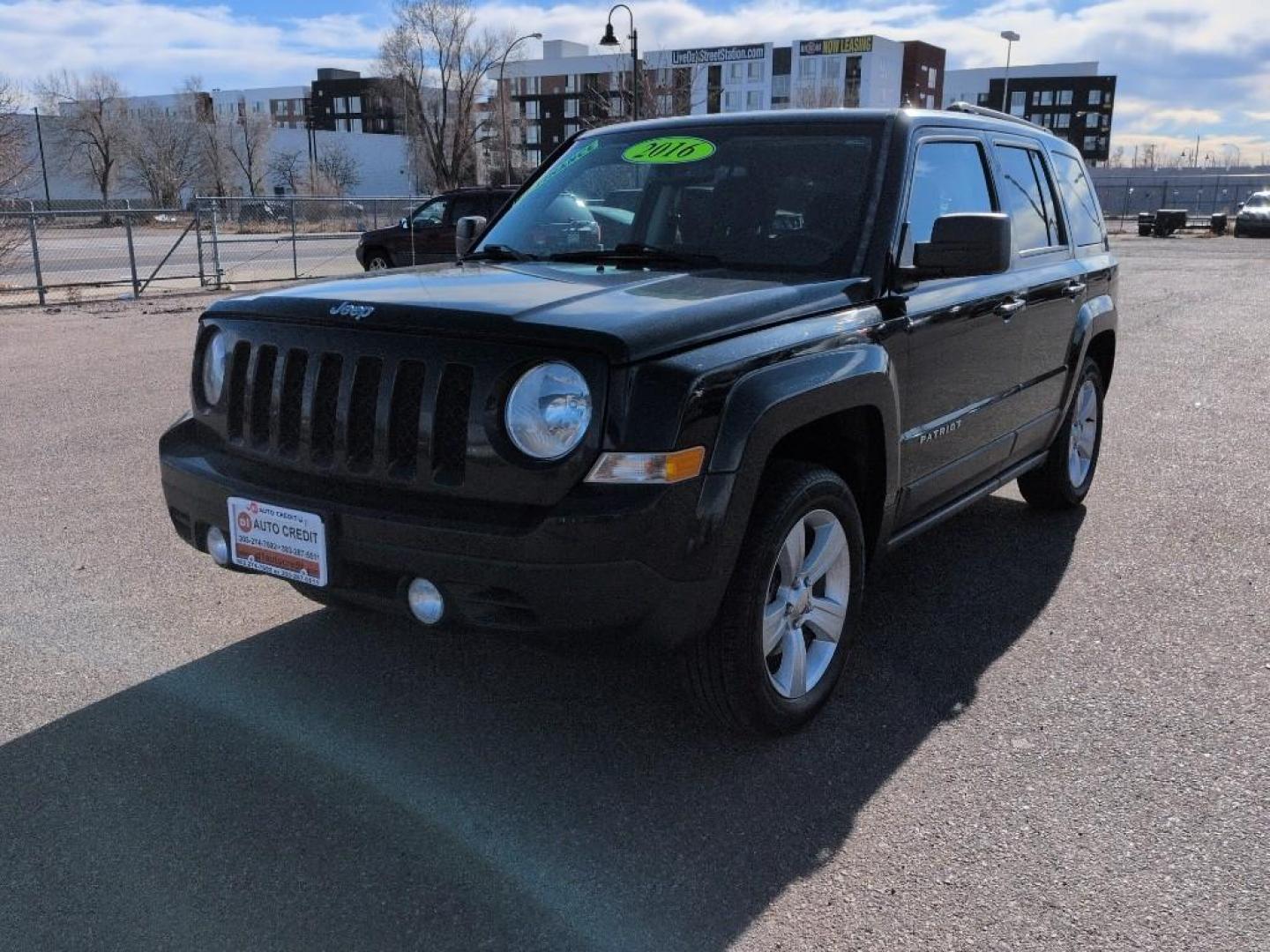 2016 BLACK Jeep Patriot Latitude (1C4NJPFB3GD) with an 4 Cyl, 2.4L engine, Automatic transmission, located at 10890 W. Colfax Ave., Lakewood, CO, 80215, (303) 274-7692, 39.739914, -105.120132 - Photo#0