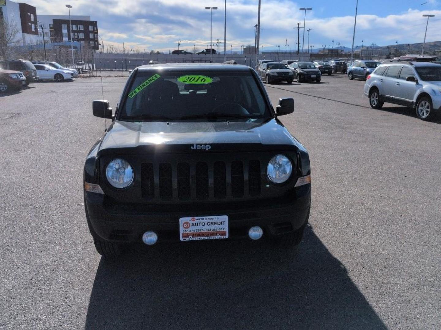 2016 BLACK Jeep Patriot Latitude (1C4NJPFB3GD) with an 4 Cyl, 2.4L engine, Automatic transmission, located at 10890 W. Colfax Ave., Lakewood, CO, 80215, (303) 274-7692, 39.739914, -105.120132 - Photo#1