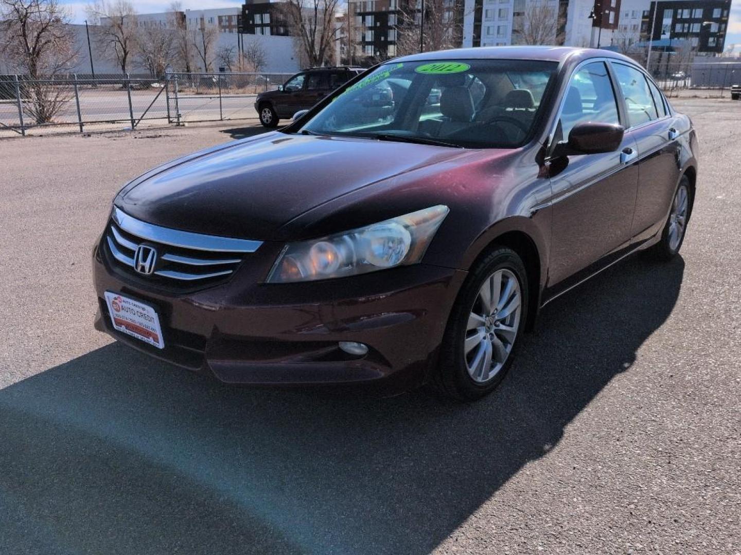 2012 BURGUNDY Honda Accord EX-L (1HGCP3F82CA) with an V6, 3.5L engine, Automatic transmission, located at 10890 W. Colfax Ave., Lakewood, CO, 80215, (303) 274-7692, 39.739914, -105.120132 - Photo#0