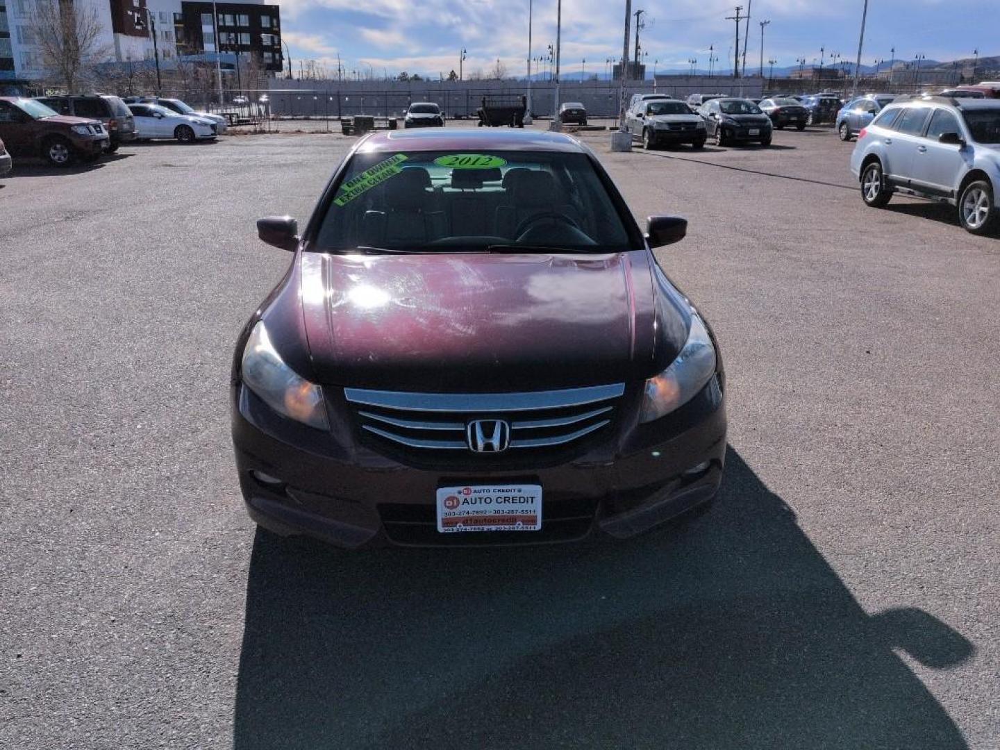2012 BURGUNDY Honda Accord EX-L (1HGCP3F82CA) with an V6, 3.5L engine, Automatic transmission, located at 10890 W. Colfax Ave., Lakewood, CO, 80215, (303) 274-7692, 39.739914, -105.120132 - Photo#1