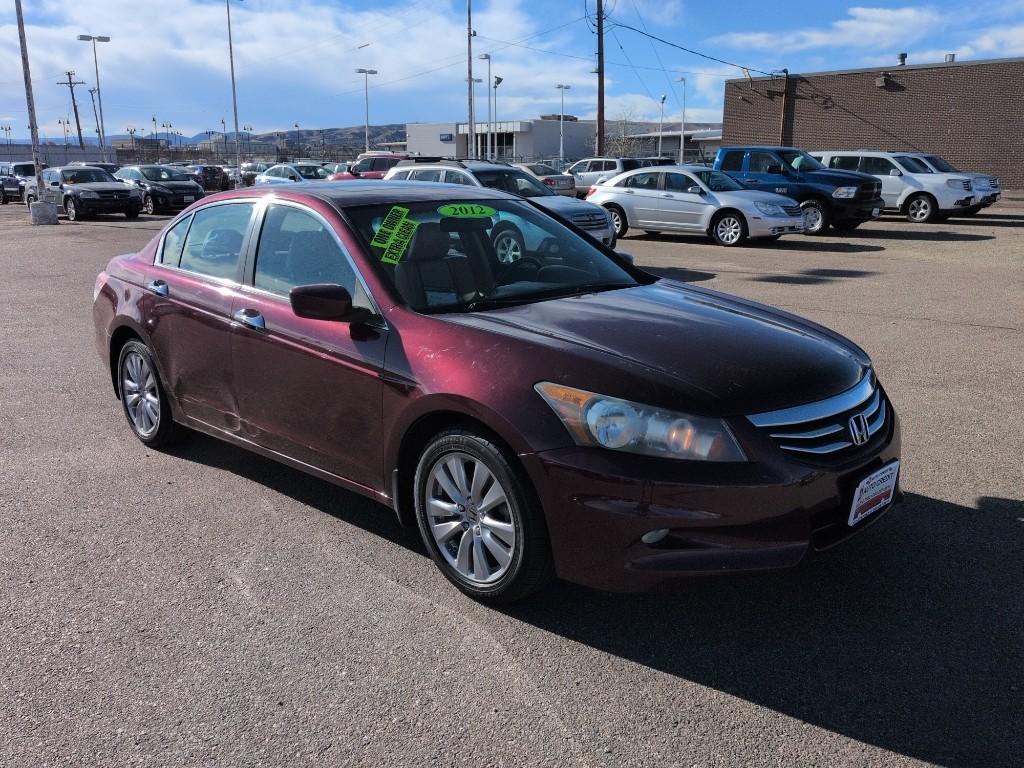 2012 BURGUNDY Honda Accord EX-L (1HGCP3F82CA) with an V6, 3.5L engine, Automatic transmission, located at 10890 W. Colfax Ave., Lakewood, CO, 80215, (303) 274-7692, 39.739914, -105.120132 - Photo#2