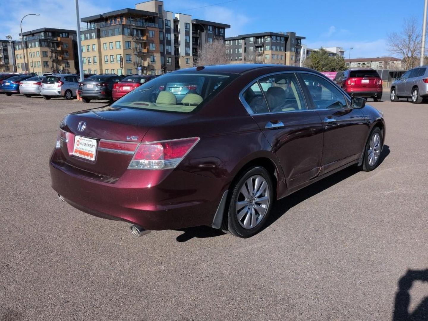 2012 BURGUNDY Honda Accord EX-L (1HGCP3F82CA) with an V6, 3.5L engine, Automatic transmission, located at 10890 W. Colfax Ave., Lakewood, CO, 80215, (303) 274-7692, 39.739914, -105.120132 - Photo#4