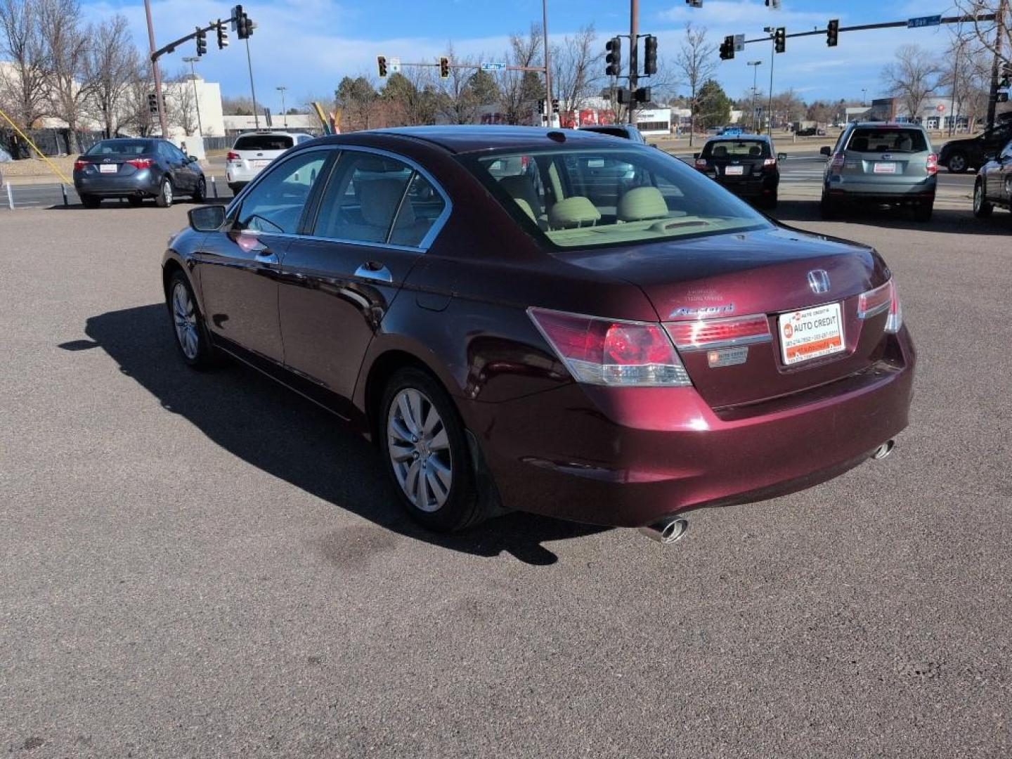 2012 BURGUNDY Honda Accord EX-L (1HGCP3F82CA) with an V6, 3.5L engine, Automatic transmission, located at 10890 W. Colfax Ave., Lakewood, CO, 80215, (303) 274-7692, 39.739914, -105.120132 - Photo#6