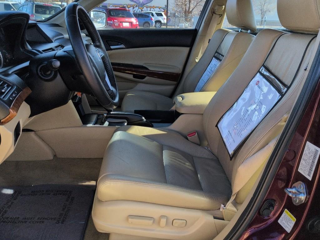 2012 BURGUNDY Honda Accord EX-L (1HGCP3F82CA) with an V6, 3.5L engine, Automatic transmission, located at 10890 W. Colfax Ave., Lakewood, CO, 80215, (303) 274-7692, 39.739914, -105.120132 - Photo#9