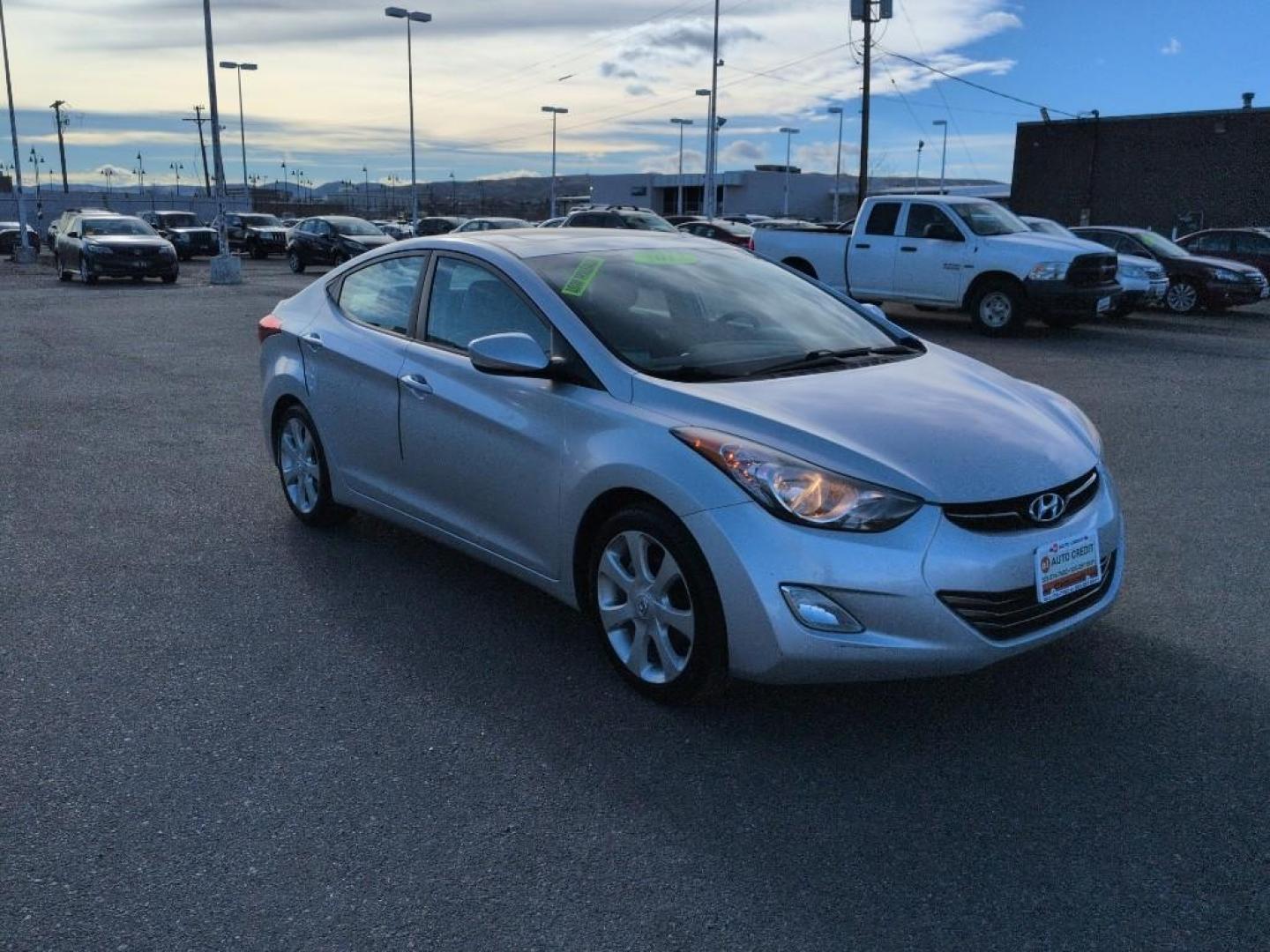 2012 SILVER Hyundai Elantra LIMITED (KMHDH4AE4CU) with an 4 Cyl, 1.8L engine, Automatic transmission, located at 10890 W. Colfax Ave., Lakewood, CO, 80215, (303) 274-7692, 39.739914, -105.120132 - Photo#2