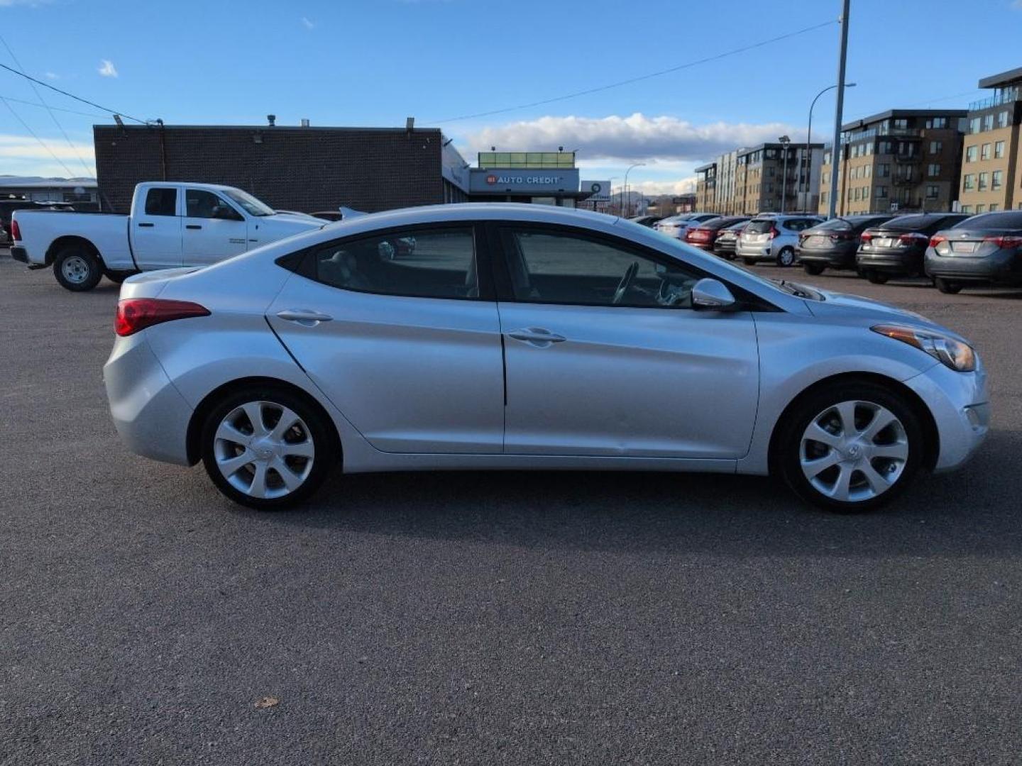 2012 SILVER Hyundai Elantra LIMITED (KMHDH4AE4CU) with an 4 Cyl, 1.8L engine, Automatic transmission, located at 10890 W. Colfax Ave., Lakewood, CO, 80215, (303) 274-7692, 39.739914, -105.120132 - Photo#3