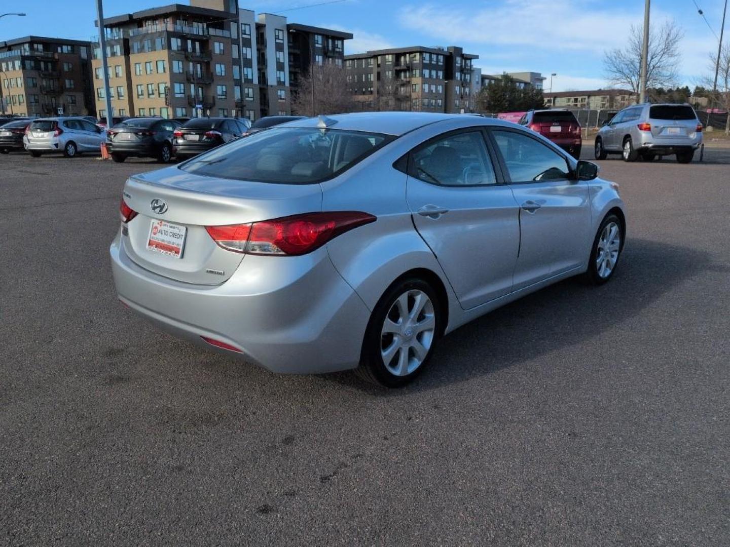 2012 SILVER Hyundai Elantra LIMITED (KMHDH4AE4CU) with an 4 Cyl, 1.8L engine, Automatic transmission, located at 10890 W. Colfax Ave., Lakewood, CO, 80215, (303) 274-7692, 39.739914, -105.120132 - Photo#4