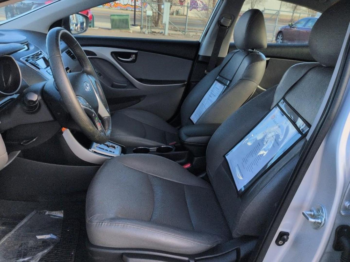 2012 SILVER Hyundai Elantra LIMITED (KMHDH4AE4CU) with an 4 Cyl, 1.8L engine, Automatic transmission, located at 10890 W. Colfax Ave., Lakewood, CO, 80215, (303) 274-7692, 39.739914, -105.120132 - Photo#9