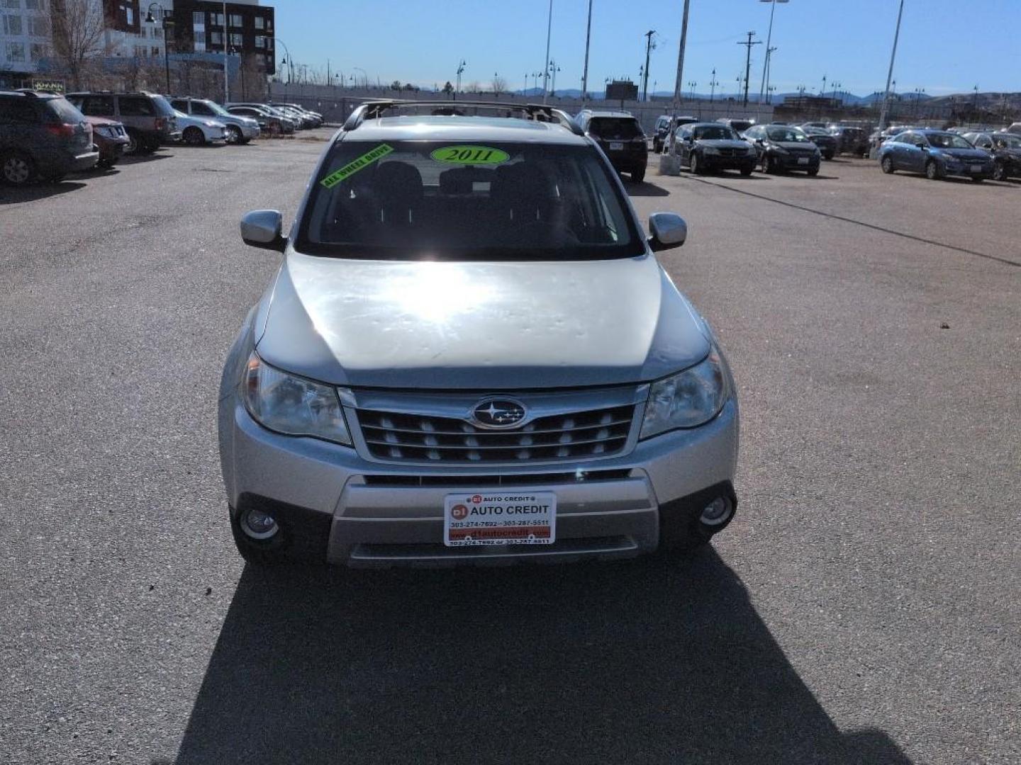 2011 SILVER Subaru Forester 2.5X Limited (JF2SHAEC0BH) with an 4 Cyl, 2.5L engine, Automatic transmission, located at 10890 W. Colfax Ave., Lakewood, CO, 80215, (303) 274-7692, 39.739914, -105.120132 - Photo#1