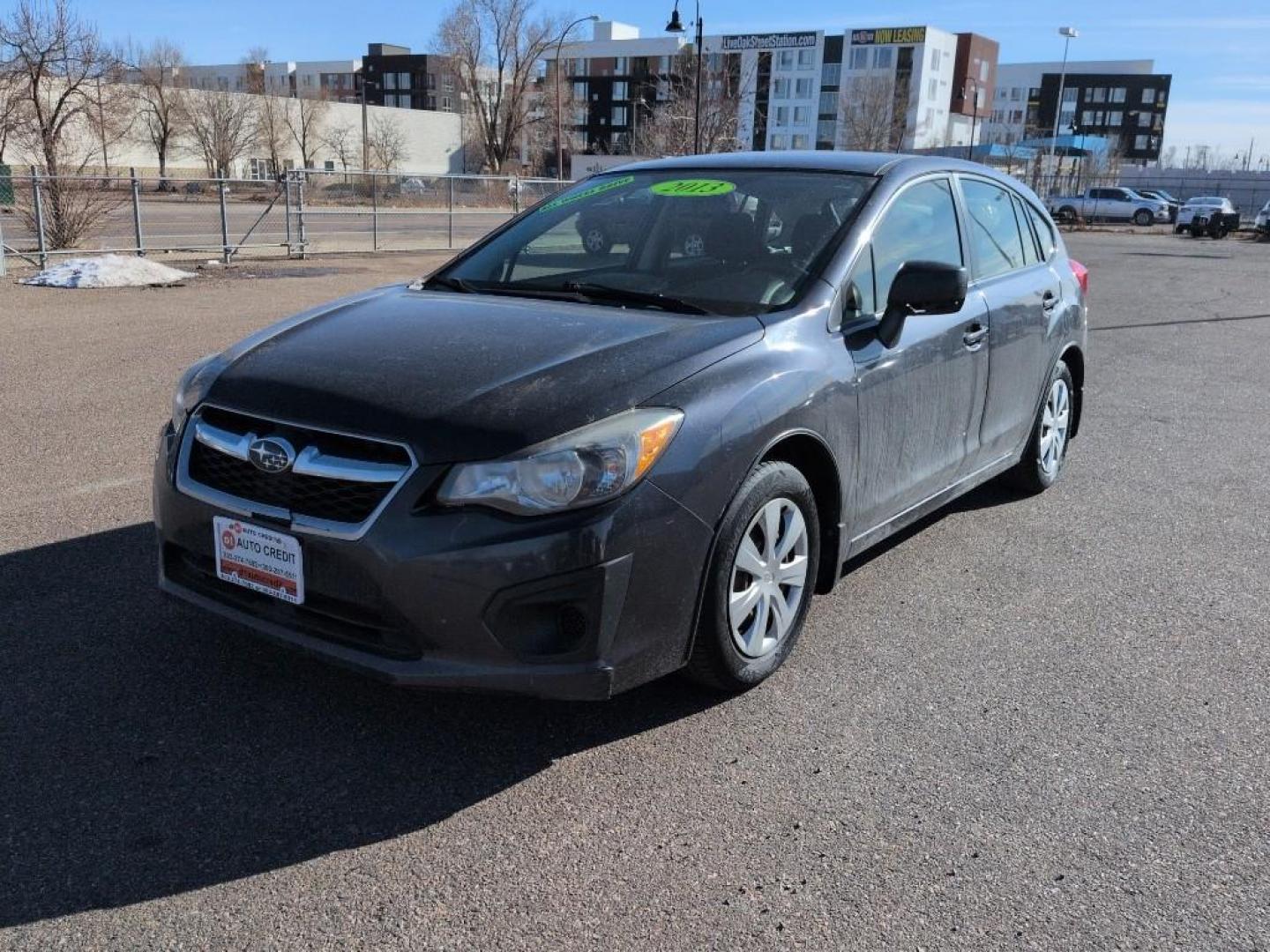 2013 GRAY Subaru Impreza Base (JF1GPAA61DH) with an 4 Cyl, 2.0L engine, Automatic transmission, located at 10890 W. Colfax Ave., Lakewood, CO, 80215, (303) 274-7692, 39.739914, -105.120132 - Photo#0
