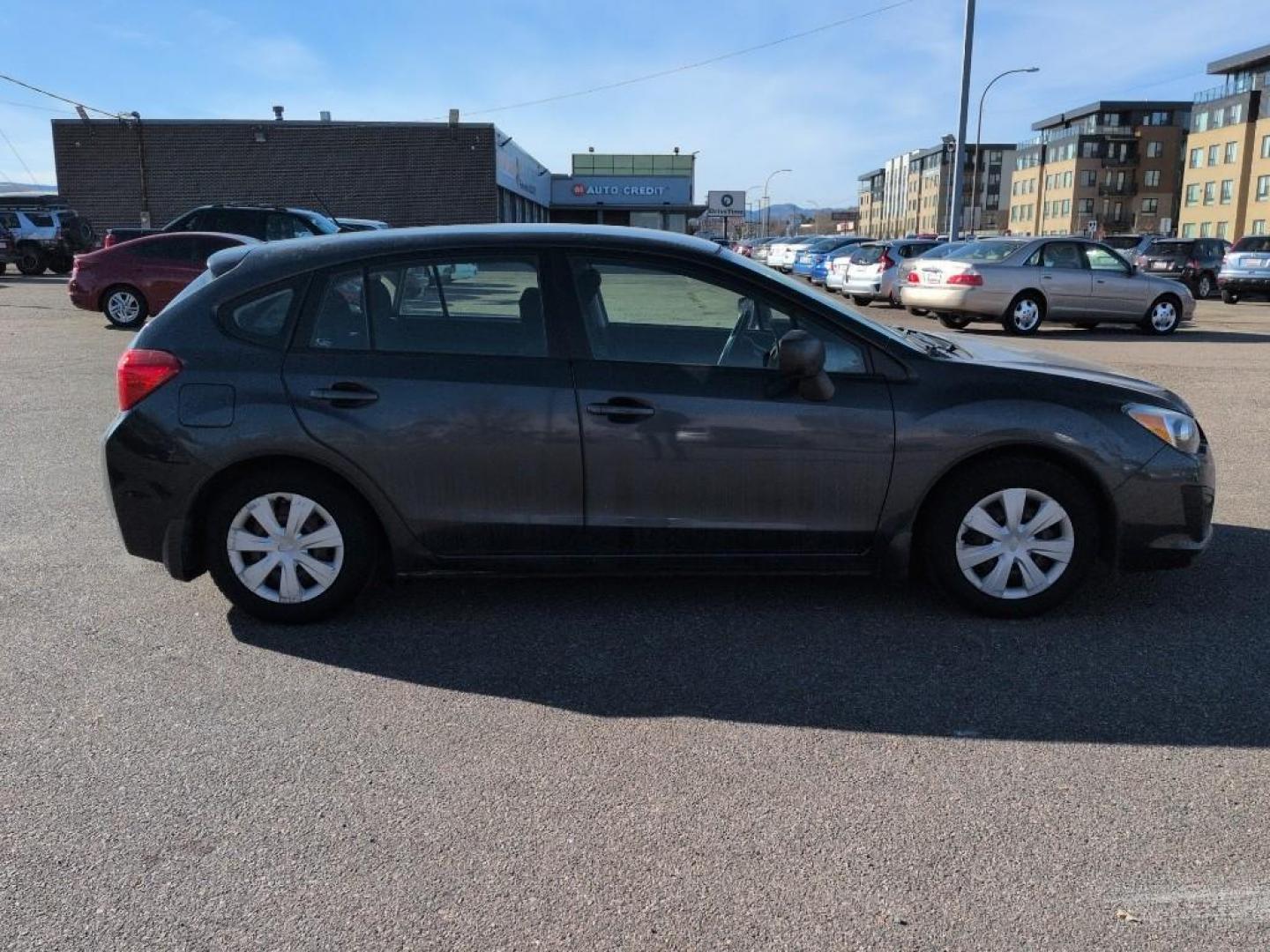 2013 GRAY Subaru Impreza Base (JF1GPAA61DH) with an 4 Cyl, 2.0L engine, Automatic transmission, located at 10890 W. Colfax Ave., Lakewood, CO, 80215, (303) 274-7692, 39.739914, -105.120132 - Photo#3
