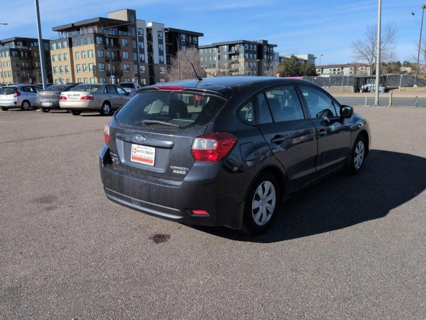 2013 GRAY Subaru Impreza Base (JF1GPAA61DH) with an 4 Cyl, 2.0L engine, Automatic transmission, located at 10890 W. Colfax Ave., Lakewood, CO, 80215, (303) 274-7692, 39.739914, -105.120132 - Photo#4