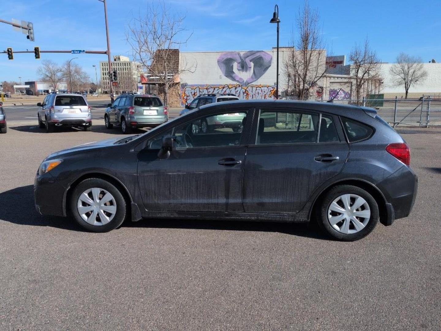 2013 GRAY Subaru Impreza Base (JF1GPAA61DH) with an 4 Cyl, 2.0L engine, Automatic transmission, located at 10890 W. Colfax Ave., Lakewood, CO, 80215, (303) 274-7692, 39.739914, -105.120132 - Photo#7