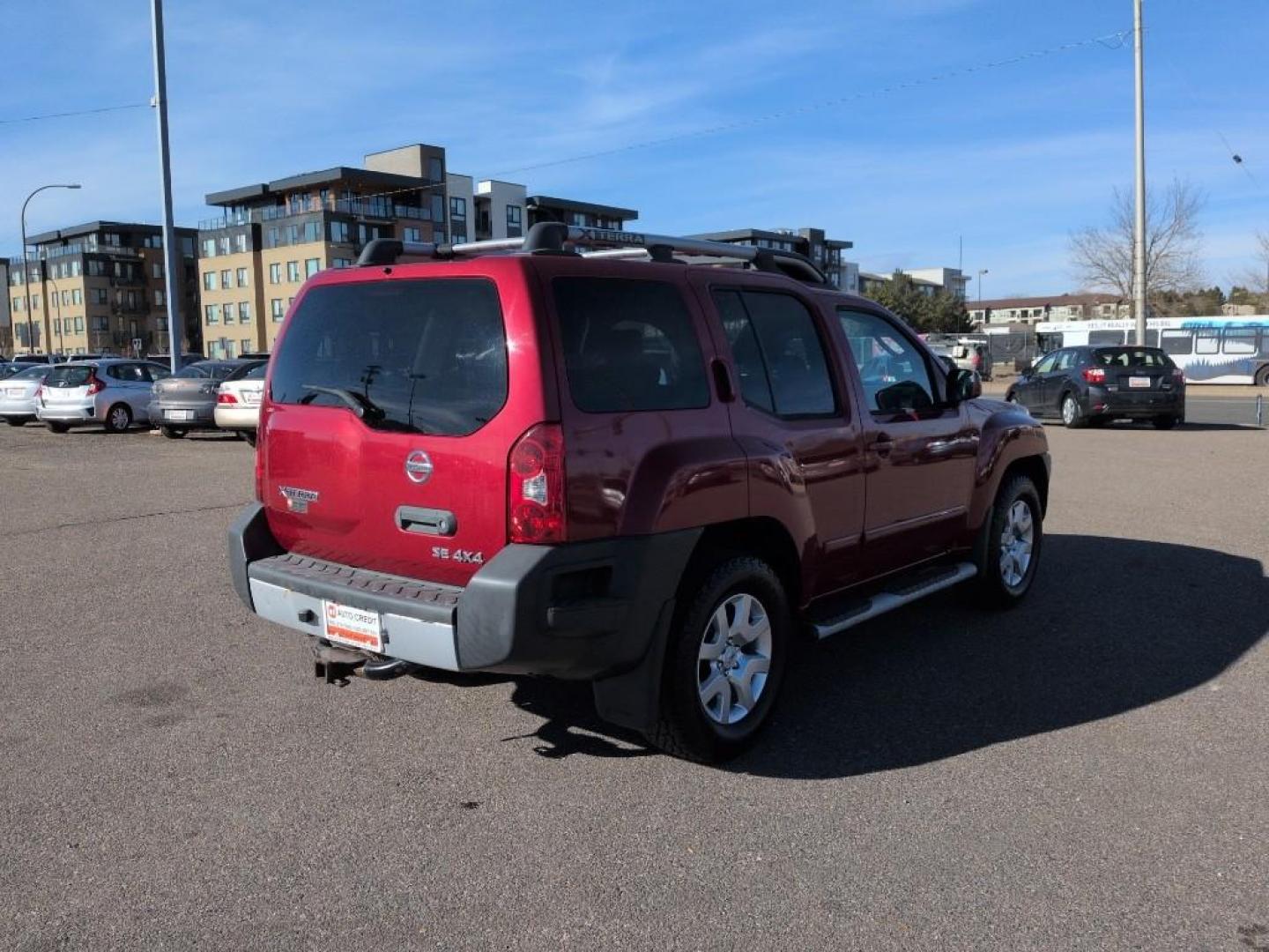 2010 RED Nissan Xterra X 4WD (5N1AN0NW4AC) with an V6, 4.0L engine, Automatic transmission, located at 10890 W. Colfax Ave., Lakewood, CO, 80215, (303) 274-7692, 39.739914, -105.120132 - Photo#4