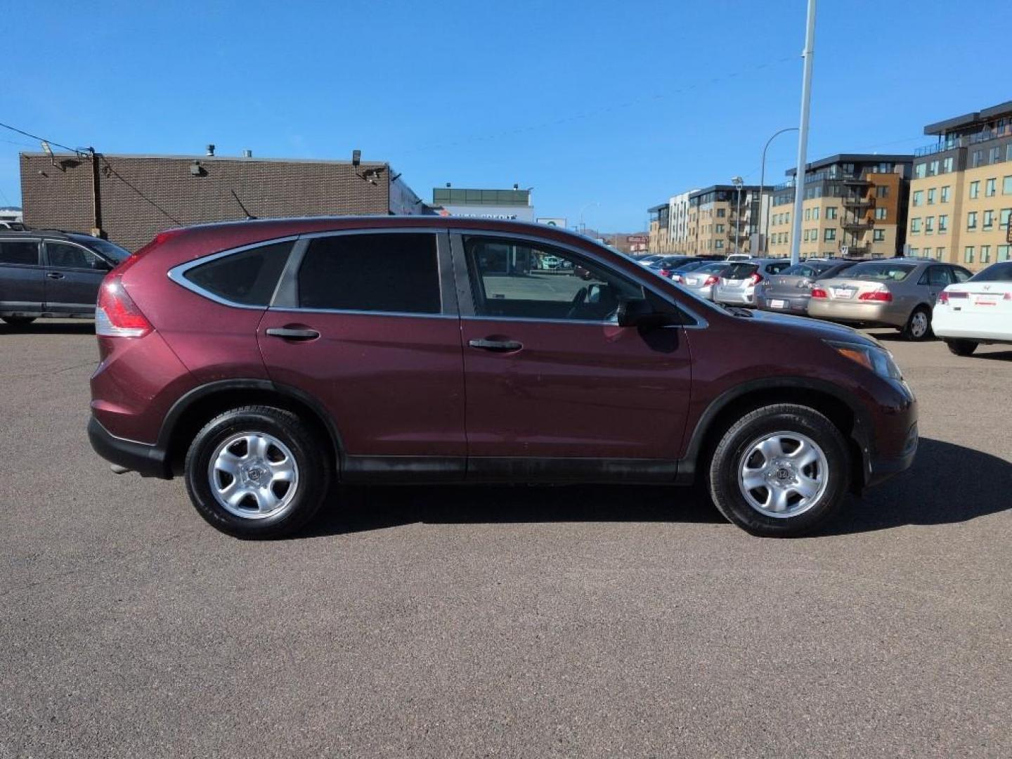 2013 BURGUNDY Honda CR-V LX (5J6RM3H33DL) with an 4 Cyl, 2.4L engine, Automatic transmission, located at 10890 W. Colfax Ave., Lakewood, CO, 80215, (303) 274-7692, 39.739914, -105.120132 - Photo#3