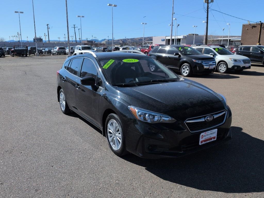 2017 BLACK Subaru Impreza Premium (4S3GTAB68H3) with an 4 Cyl, 2.0L engine, Automatic transmission, located at 10890 W. Colfax Ave., Lakewood, CO, 80215, (303) 274-7692, 39.739914, -105.120132 - Photo#2