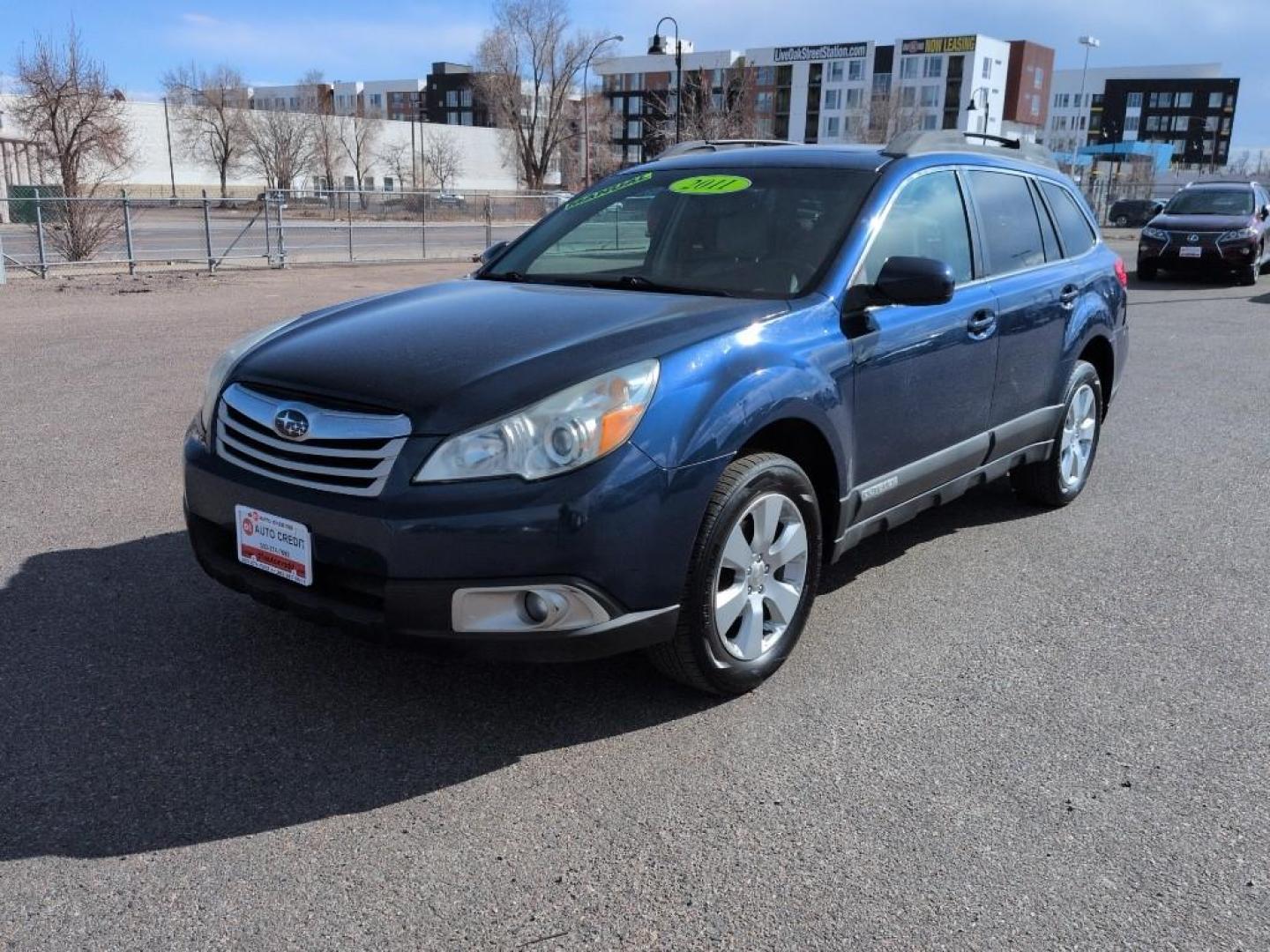 2011 BLUE Subaru Outback 2.5i Premium (4S4BRBGC5B1) with an 4 Cyl, 2.5L engine, Manual transmission, located at 10890 W. Colfax Ave., Lakewood, CO, 80215, (303) 274-7692, 39.739914, -105.120132 - Photo#0