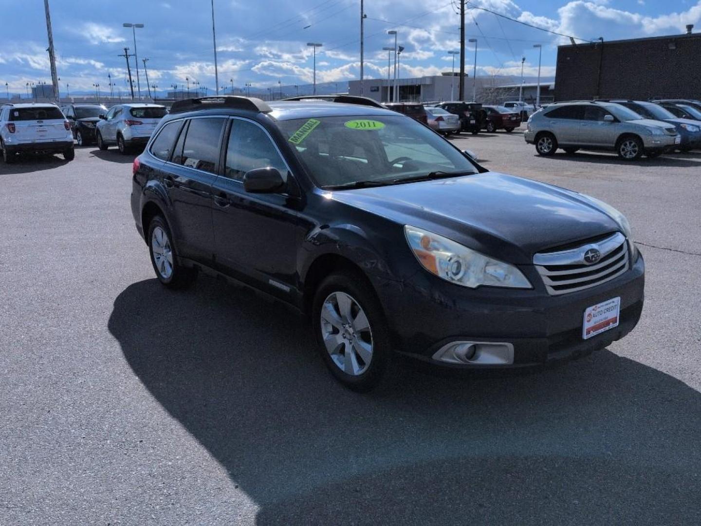 2011 BLUE Subaru Outback 2.5i Premium (4S4BRBGC5B1) with an 4 Cyl, 2.5L engine, Manual transmission, located at 10890 W. Colfax Ave., Lakewood, CO, 80215, (303) 274-7692, 39.739914, -105.120132 - Photo#2