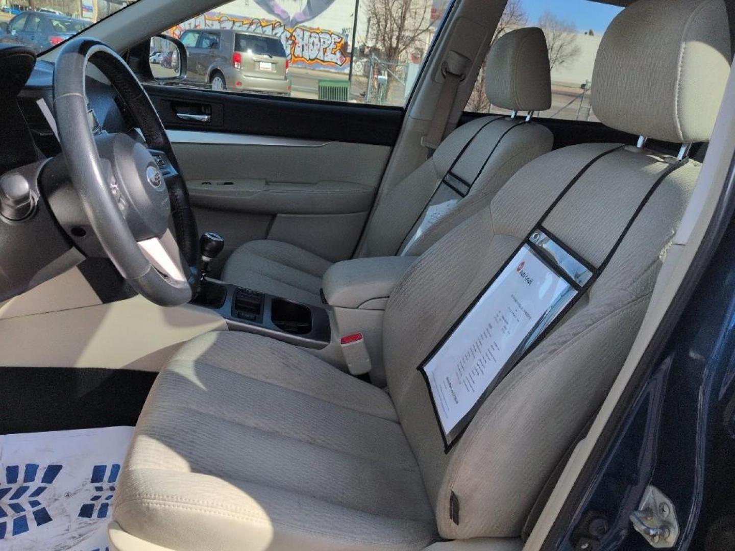 2011 BLUE Subaru Outback 2.5i Premium (4S4BRBGC5B1) with an 4 Cyl, 2.5L engine, Manual transmission, located at 10890 W. Colfax Ave., Lakewood, CO, 80215, (303) 274-7692, 39.739914, -105.120132 - Photo#9