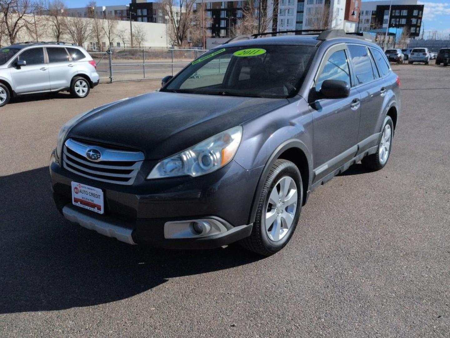 2011 GRAY Subaru Outback 2.5i Limited (4S4BRBLC4B3) with an 4 Cyl, 2.5L engine, Automatic transmission, located at 10890 W. Colfax Ave., Lakewood, CO, 80215, (303) 274-7692, 39.739914, -105.120132 - Photo#0