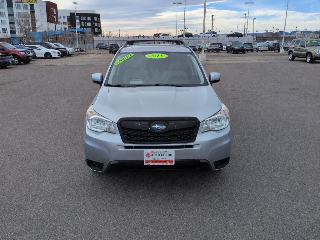2015 SILVER Subaru Forester 2.5i Premium (JF2SJADC3FH) with an 4 Cyl, 2.5L engine, Automatic transmission, located at 10890 W. Colfax Ave., Lakewood, CO, 80215, (303) 274-7692, 39.739914, -105.120132 - Photo#1