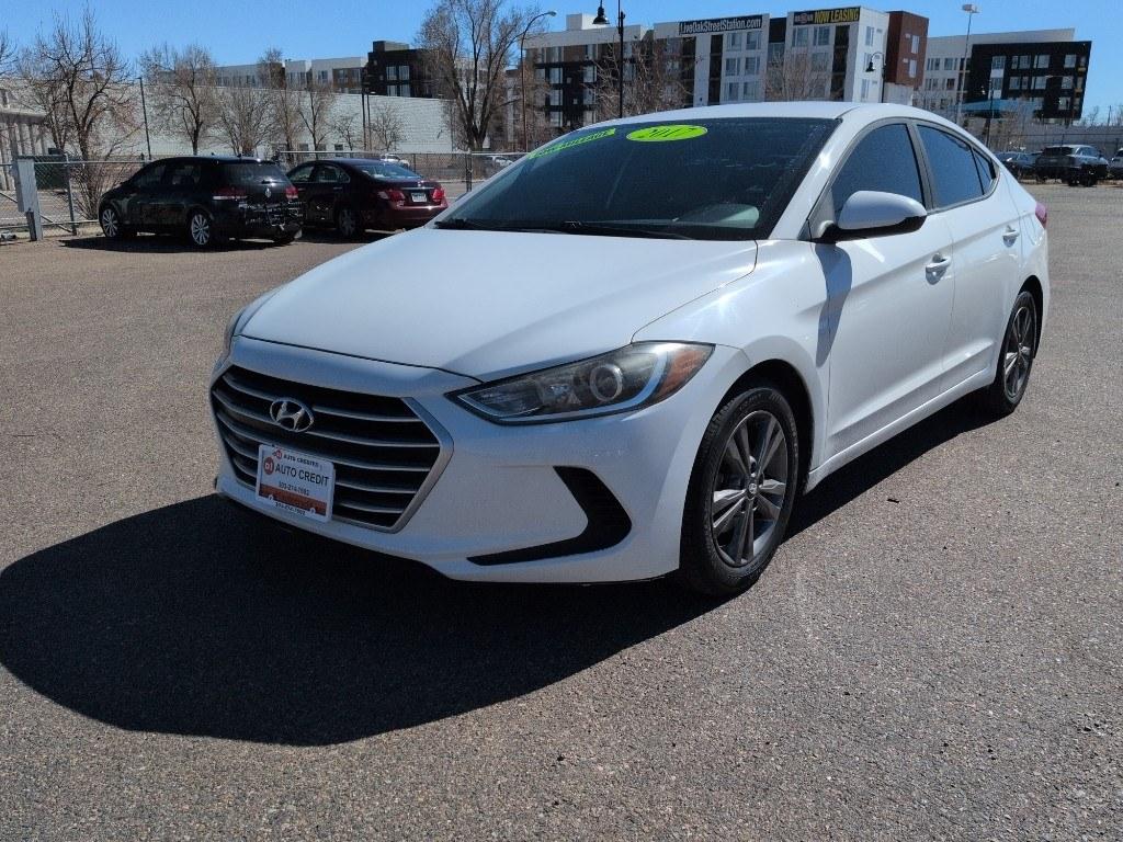 2017 WHITE Hyundai Elantra LIMITED (5NPD84LF7HH) with an 4 Cyl, 2.0L engine, Automatic transmission, located at 10890 W. Colfax Ave., Lakewood, CO, 80215, (303) 274-7692, 39.739914, -105.120132 - Photo#0