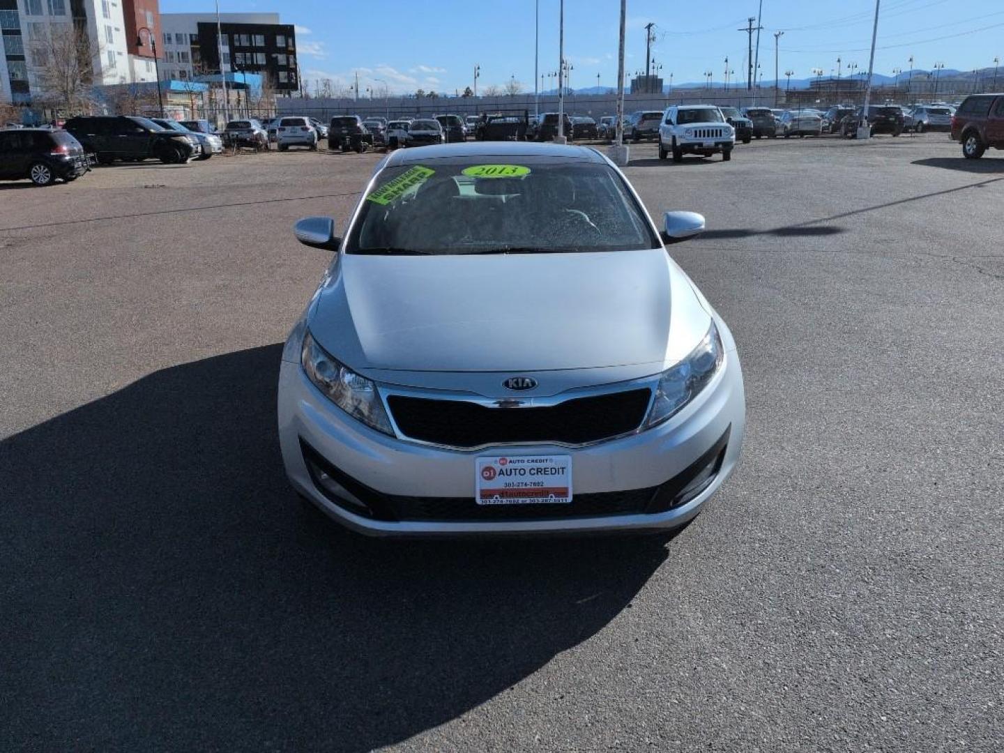 2013 SILVER Kia Optima EX (5XXGN4A79DG) with an 4 Cyl, 2.4L engine, Automatic transmission, located at 10890 W. Colfax Ave., Lakewood, CO, 80215, (303) 274-7692, 39.739914, -105.120132 - Photo#1