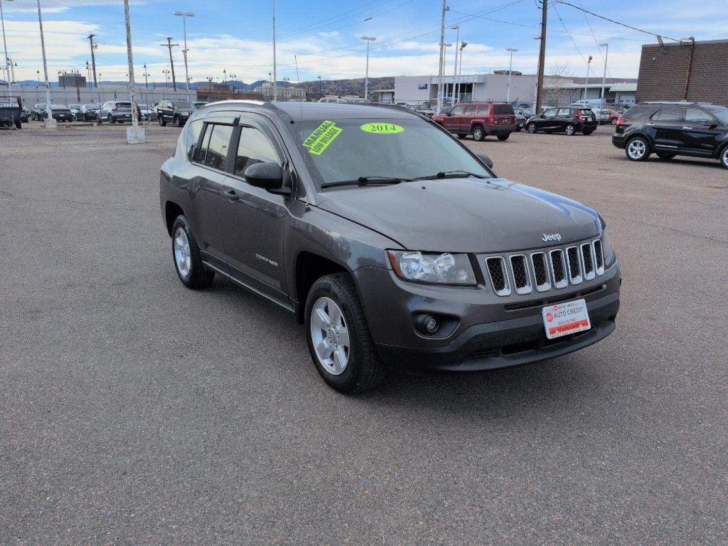 2014 GRAY Jeep Compass Sport (1C4NJCAA5ED) with an 4 Cyl, 2.0L engine, Manual transmission, located at 10890 W. Colfax Ave., Lakewood, CO, 80215, (303) 274-7692, 39.739914, -105.120132 - Photo#2