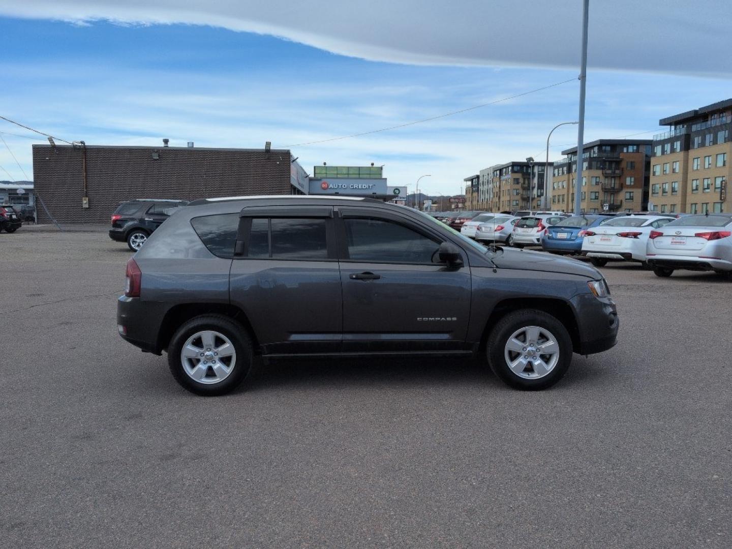 2014 GRAY Jeep Compass Sport (1C4NJCAA5ED) with an 4 Cyl, 2.0L engine, Manual transmission, located at 10890 W. Colfax Ave., Lakewood, CO, 80215, (303) 274-7692, 39.739914, -105.120132 - Photo#3