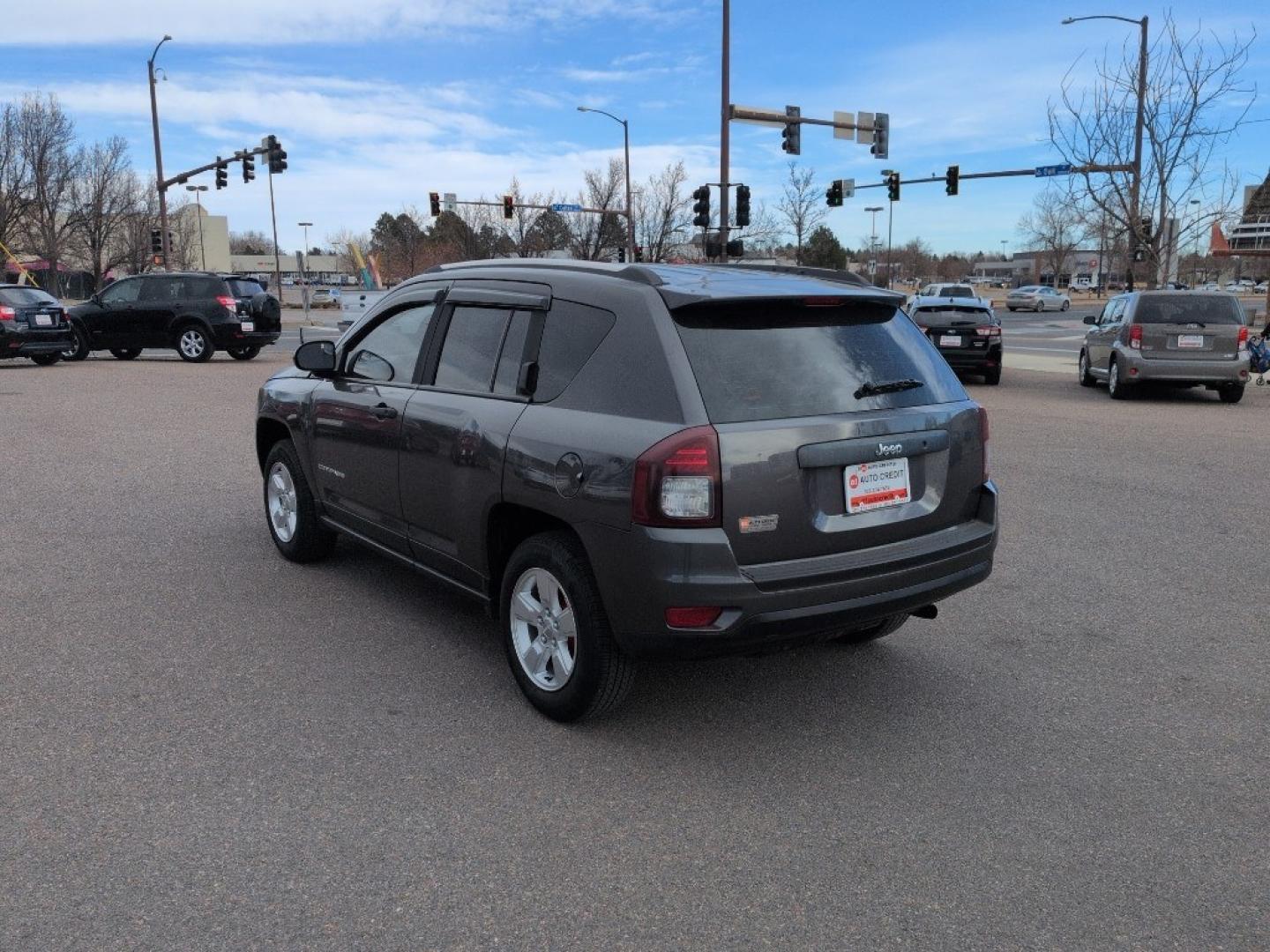 2014 GRAY Jeep Compass Sport (1C4NJCAA5ED) with an 4 Cyl, 2.0L engine, Manual transmission, located at 10890 W. Colfax Ave., Lakewood, CO, 80215, (303) 274-7692, 39.739914, -105.120132 - Photo#6