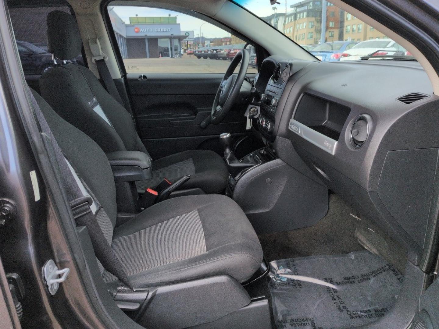 2014 GRAY Jeep Compass Sport (1C4NJCAA5ED) with an 4 Cyl, 2.0L engine, Manual transmission, located at 10890 W. Colfax Ave., Lakewood, CO, 80215, (303) 274-7692, 39.739914, -105.120132 - Photo#17