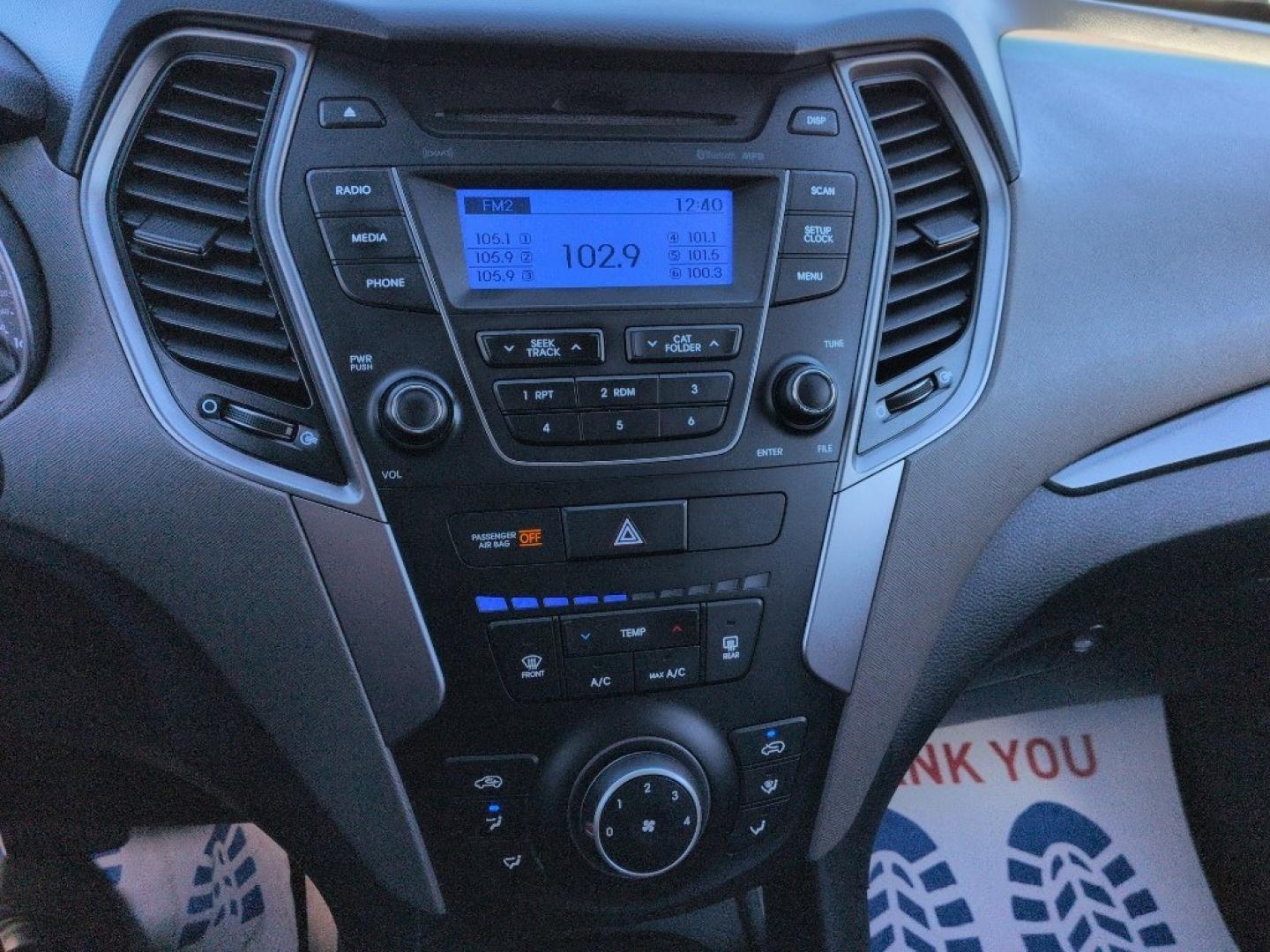 2014 SILVER Hyundai Santa Fe Sport Base (5XYZTDLB9EG) with an 4 Cyl, 2.4L engine, Automatic transmission, located at 10890 W. Colfax Ave., Lakewood, CO, 80215, (303) 274-7692, 39.739914, -105.120132 - Photo#12