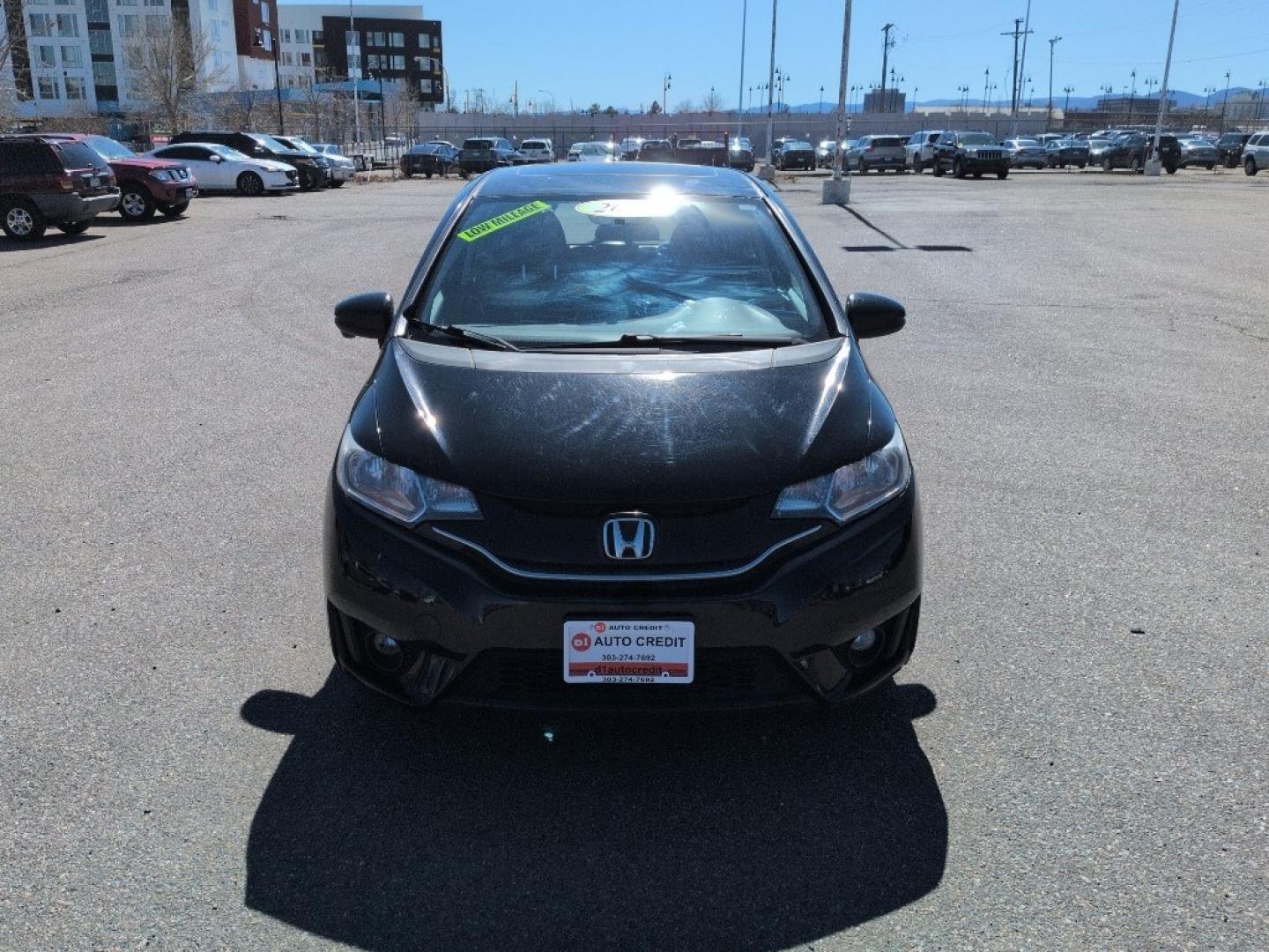 2015 BLACK Honda Fit EX-L (3HGGK5H83FM) with an 4 Cyl, 1.5L engine, Automatic transmission, located at 10890 W. Colfax Ave., Lakewood, CO, 80215, (303) 274-7692, 39.739914, -105.120132 - Photo#1