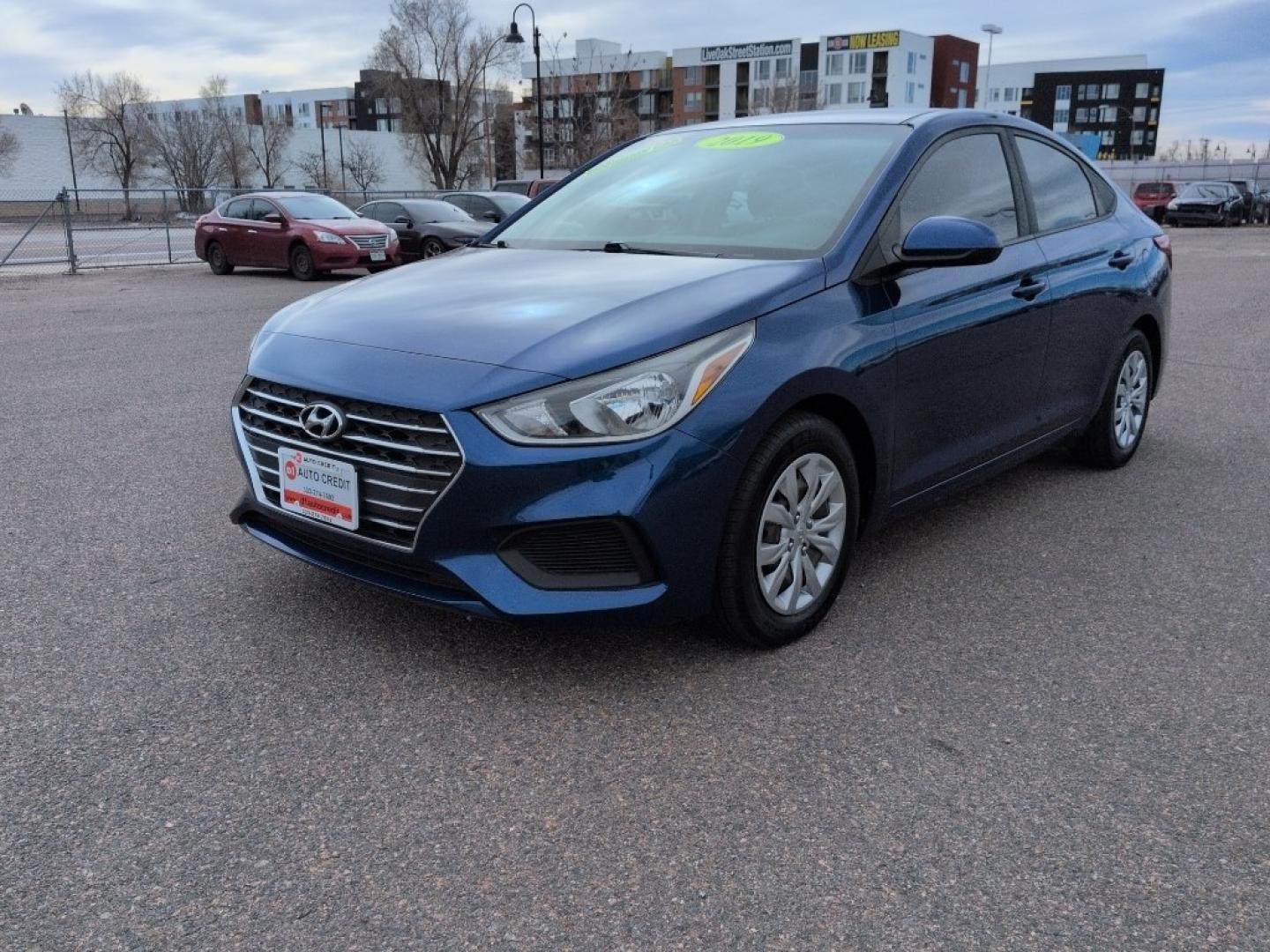 2019 BLUE Hyundai Accent SE 4-DOOR 6A (3KPC24A35KE) with an 4 Cyl, 1.6L engine, Automatic transmission, located at 10890 W. Colfax Ave., Lakewood, CO, 80215, (303) 274-7692, 39.739914, -105.120132 - Photo#0