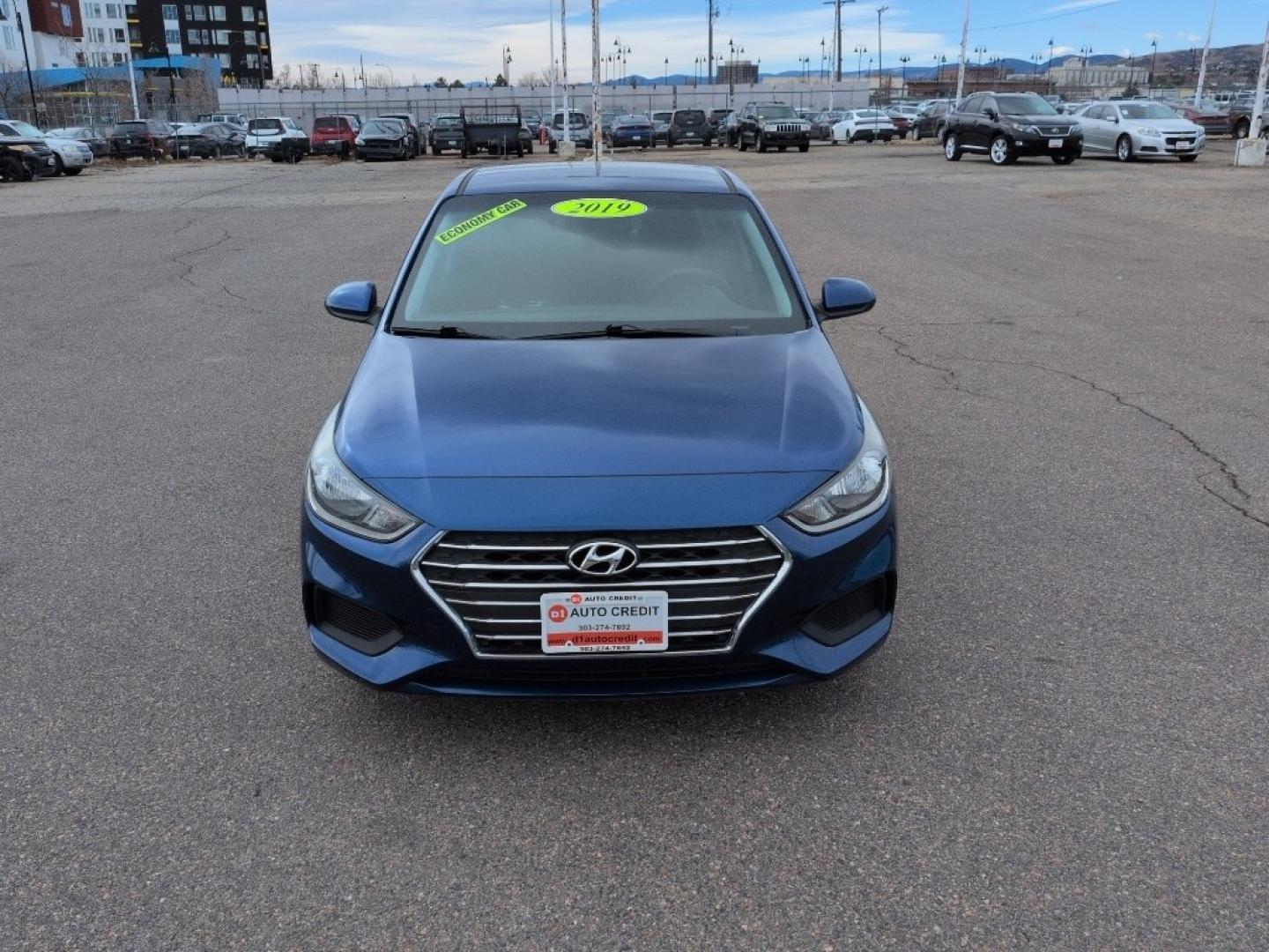 2019 BLUE Hyundai Accent SE 4-DOOR 6A (3KPC24A35KE) with an 4 Cyl, 1.6L engine, Automatic transmission, located at 10890 W. Colfax Ave., Lakewood, CO, 80215, (303) 274-7692, 39.739914, -105.120132 - Photo#1
