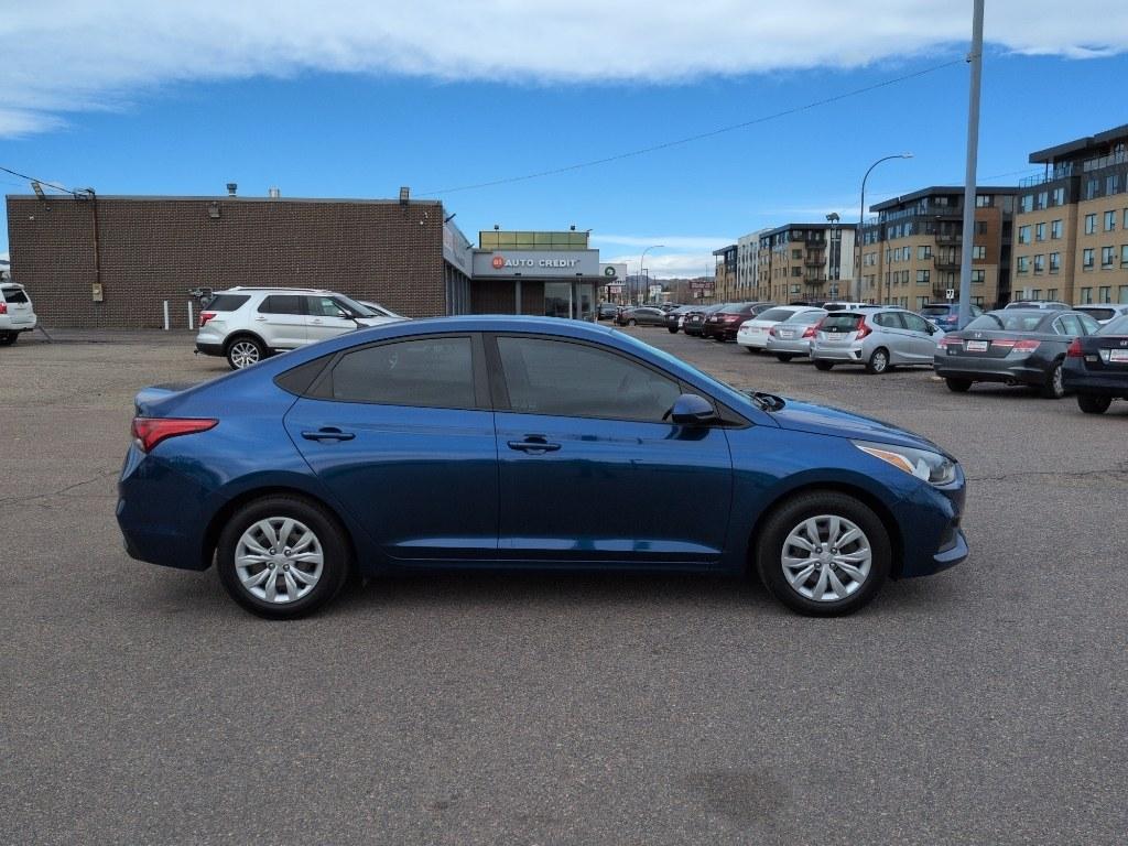 2019 BLUE Hyundai Accent SE 4-DOOR 6A (3KPC24A35KE) with an 4 Cyl, 1.6L engine, Automatic transmission, located at 10890 W. Colfax Ave., Lakewood, CO, 80215, (303) 274-7692, 39.739914, -105.120132 - Photo#3