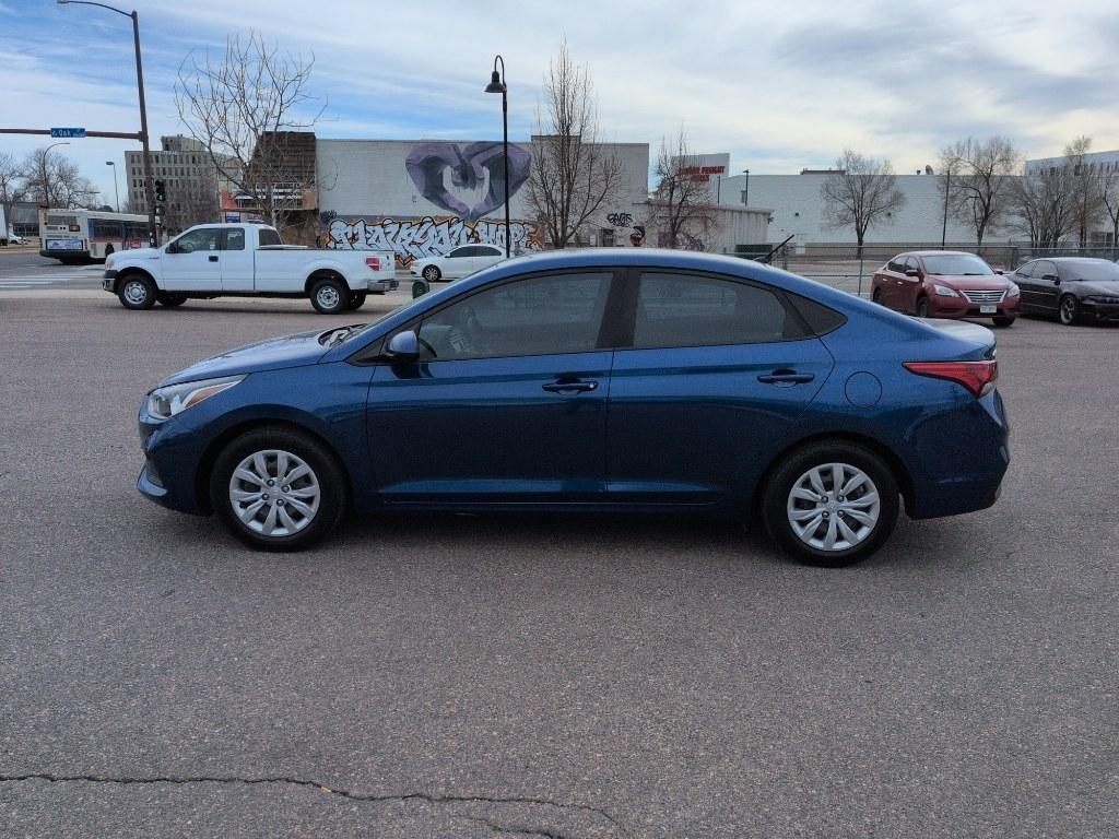 2019 BLUE Hyundai Accent SE 4-DOOR 6A (3KPC24A35KE) with an 4 Cyl, 1.6L engine, Automatic transmission, located at 10890 W. Colfax Ave., Lakewood, CO, 80215, (303) 274-7692, 39.739914, -105.120132 - Photo#7