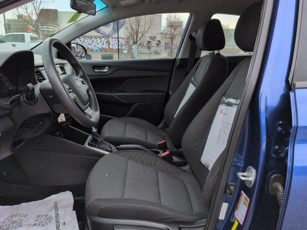 2019 BLUE Hyundai Accent SE 4-DOOR 6A (3KPC24A35KE) with an 4 Cyl, 1.6L engine, Automatic transmission, located at 10890 W. Colfax Ave., Lakewood, CO, 80215, (303) 274-7692, 39.739914, -105.120132 - Photo#9