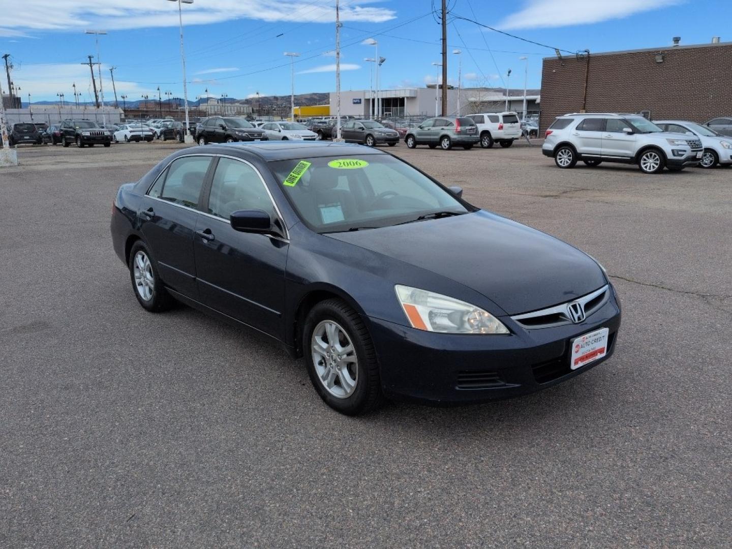 2006 BLUE Honda Accord EX (1HGCM56746A) with an 4 Cyl, 2.4L engine, Automatic transmission, located at 10890 W. Colfax Ave., Lakewood, CO, 80215, (303) 274-7692, 39.739914, -105.120132 - Photo#2