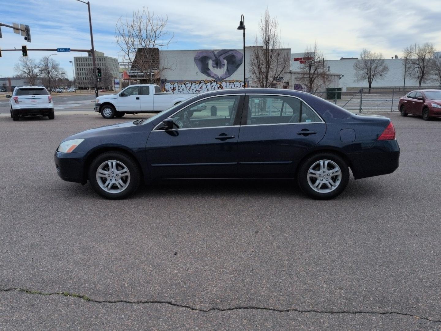 2006 BLUE Honda Accord EX (1HGCM56746A) with an 4 Cyl, 2.4L engine, Automatic transmission, located at 10890 W. Colfax Ave., Lakewood, CO, 80215, (303) 274-7692, 39.739914, -105.120132 - Photo#7