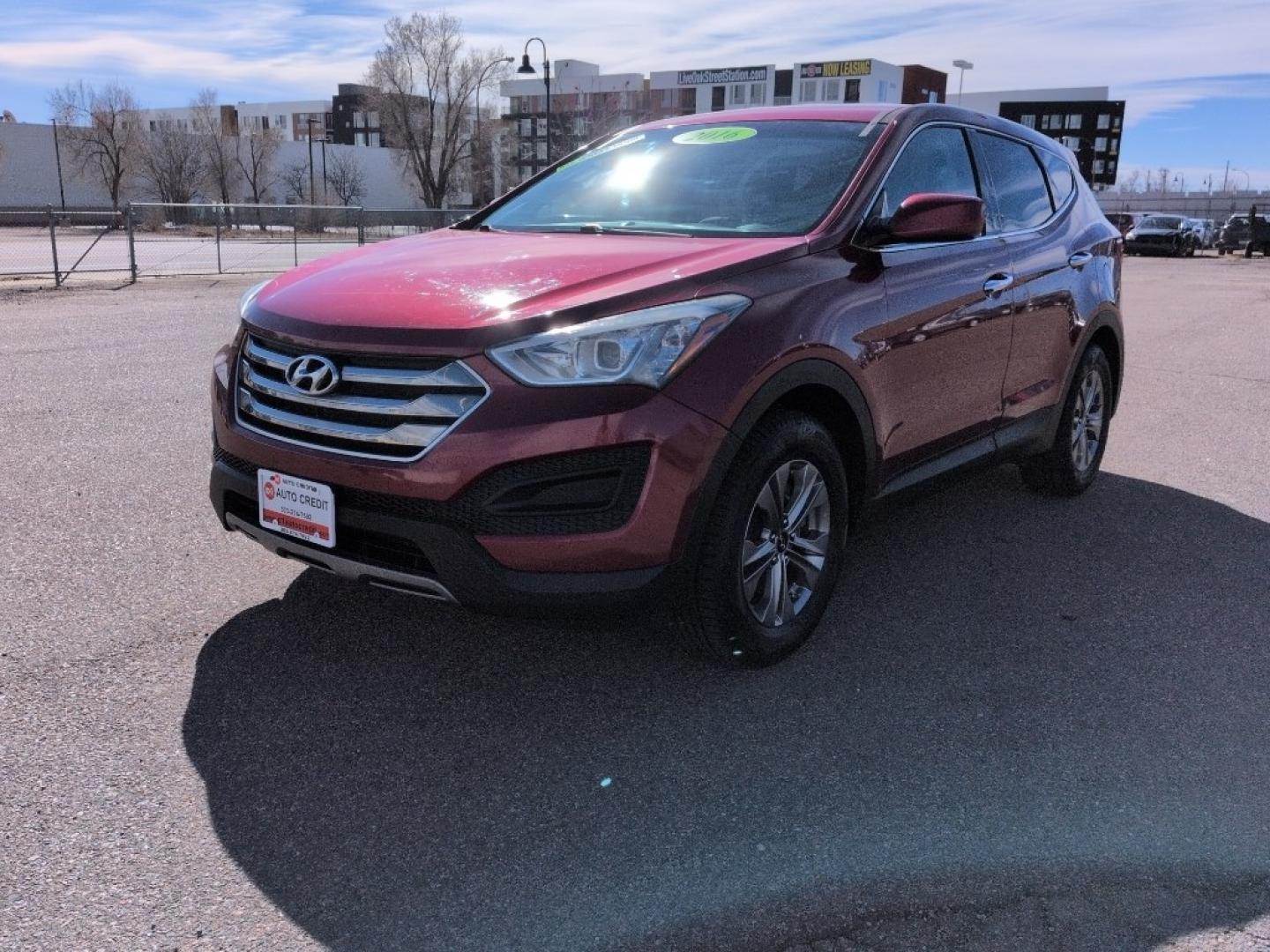 2016 RED Hyundai Santa Fe Sport Base (5XYZTDLB6GG) with an 4 Cyl, 2.4L engine, Automatic transmission, located at 10890 W. Colfax Ave., Lakewood, CO, 80215, (303) 274-7692, 39.739914, -105.120132 - Photo#0