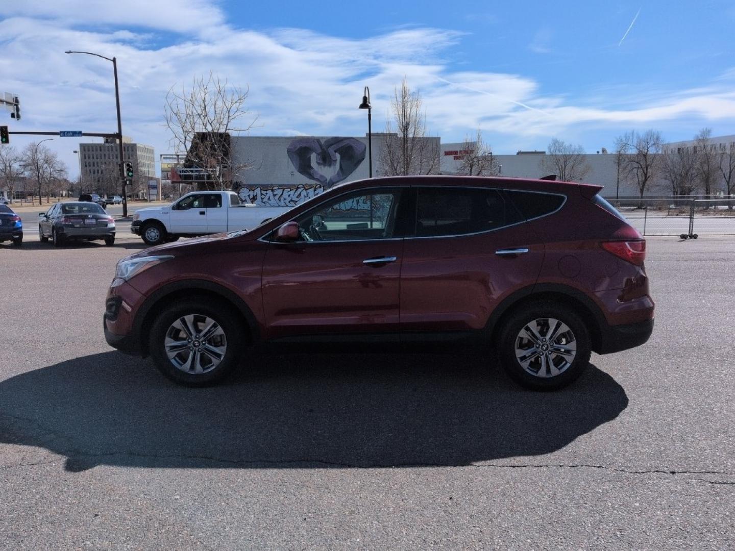 2016 RED Hyundai Santa Fe Sport Base (5XYZTDLB6GG) with an 4 Cyl, 2.4L engine, Automatic transmission, located at 10890 W. Colfax Ave., Lakewood, CO, 80215, (303) 274-7692, 39.739914, -105.120132 - Photo#7