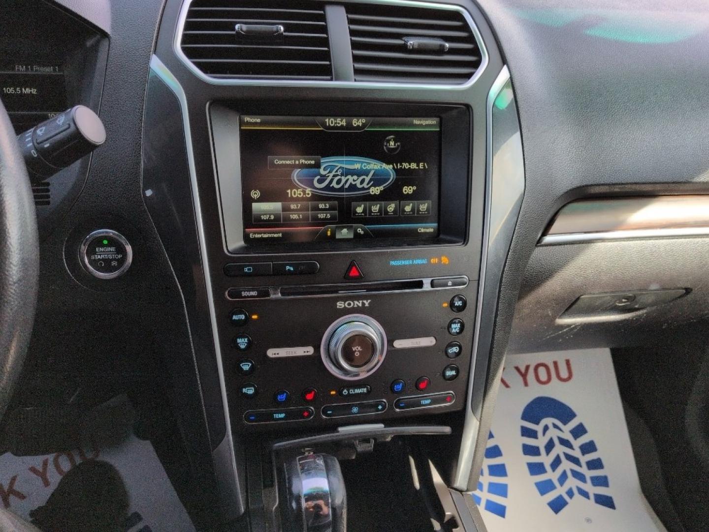 2016 SILVER Ford Explorer Limited (1FM5K8F86GG) with an V6, 3.5L engine, Automatic transmission, located at 10890 W. Colfax Ave., Lakewood, CO, 80215, (303) 274-7692, 39.739914, -105.120132 - Photo#12