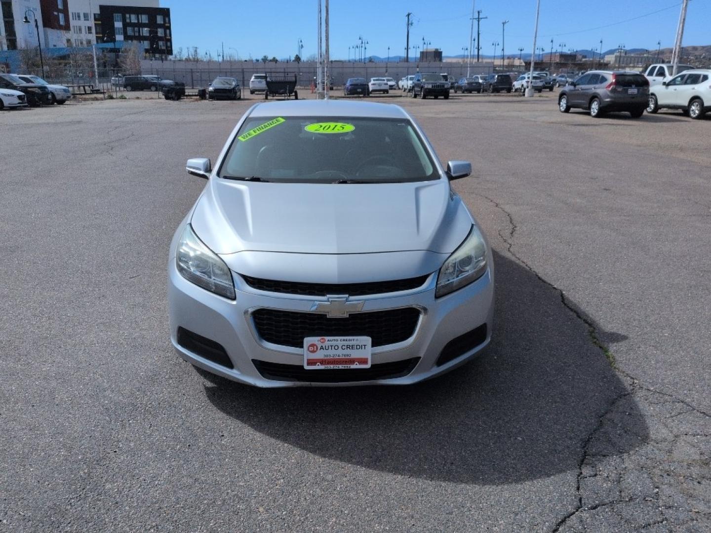 2015 SILVER Chevrolet Malibu 1LT (1G11C5SL3FF) with an 4 Cyl, 2.5L engine, Automatic transmission, located at 10890 W. Colfax Ave., Lakewood, CO, 80215, (303) 274-7692, 39.739914, -105.120132- Photo#1