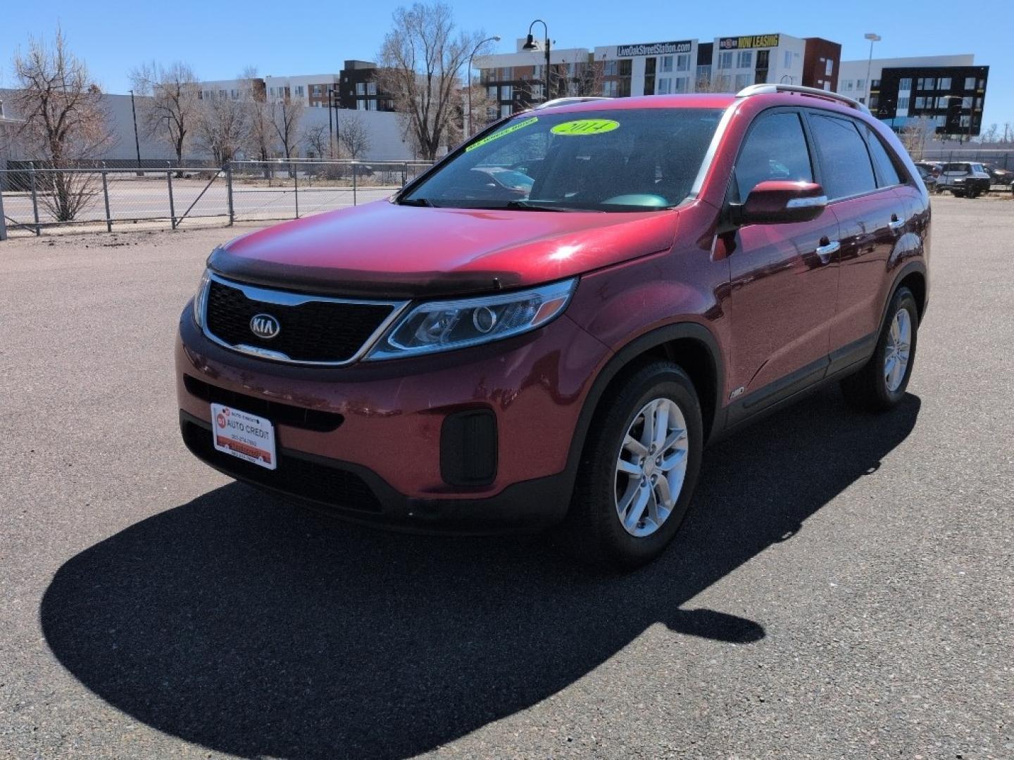 2014 RED Kia Sorento LX V6 AWD (5XYKTDA7XEG) with an V6, 3.3L engine, Automatic transmission, located at 10890 W. Colfax Ave., Lakewood, CO, 80215, (303) 274-7692, 39.739914, -105.120132 - Photo#0