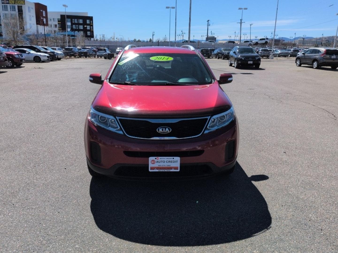 2014 RED Kia Sorento LX V6 AWD (5XYKTDA7XEG) with an V6, 3.3L engine, Automatic transmission, located at 10890 W. Colfax Ave., Lakewood, CO, 80215, (303) 274-7692, 39.739914, -105.120132 - Photo#1