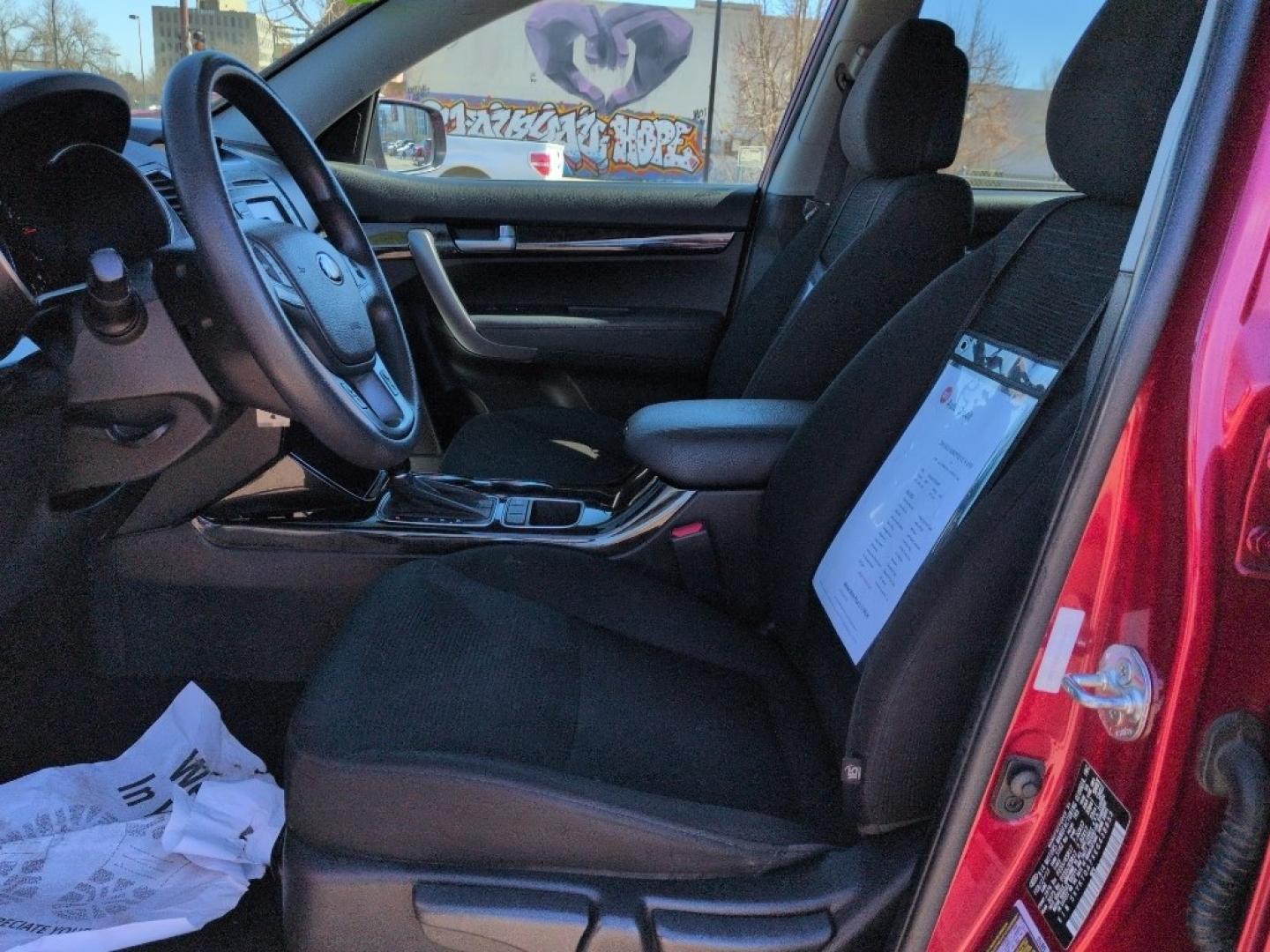 2014 RED Kia Sorento LX V6 AWD (5XYKTDA7XEG) with an V6, 3.3L engine, Automatic transmission, located at 10890 W. Colfax Ave., Lakewood, CO, 80215, (303) 274-7692, 39.739914, -105.120132 - Photo#9