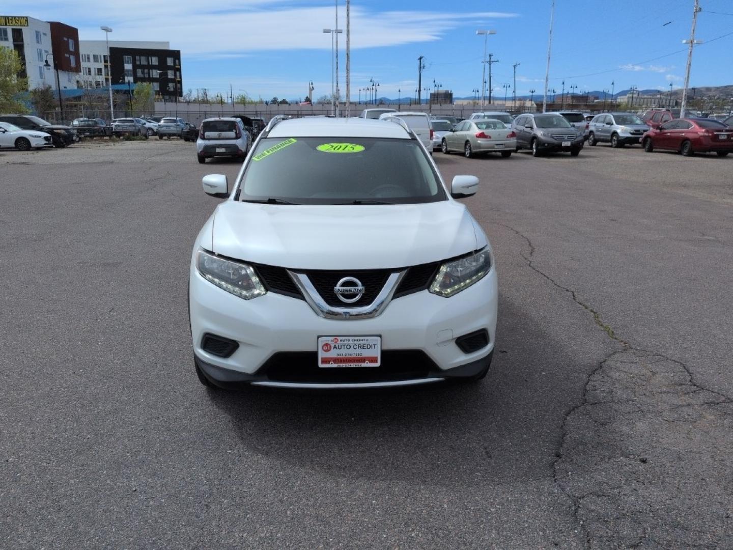 2015 WHITE Nissan Rogue S AWD (5N1AT2MV2FC) with an 4 Cyl, 2.5L engine, Automatic transmission, located at 10890 W. Colfax Ave., Lakewood, CO, 80215, (303) 274-7692, 39.739914, -105.120132 - Photo#1